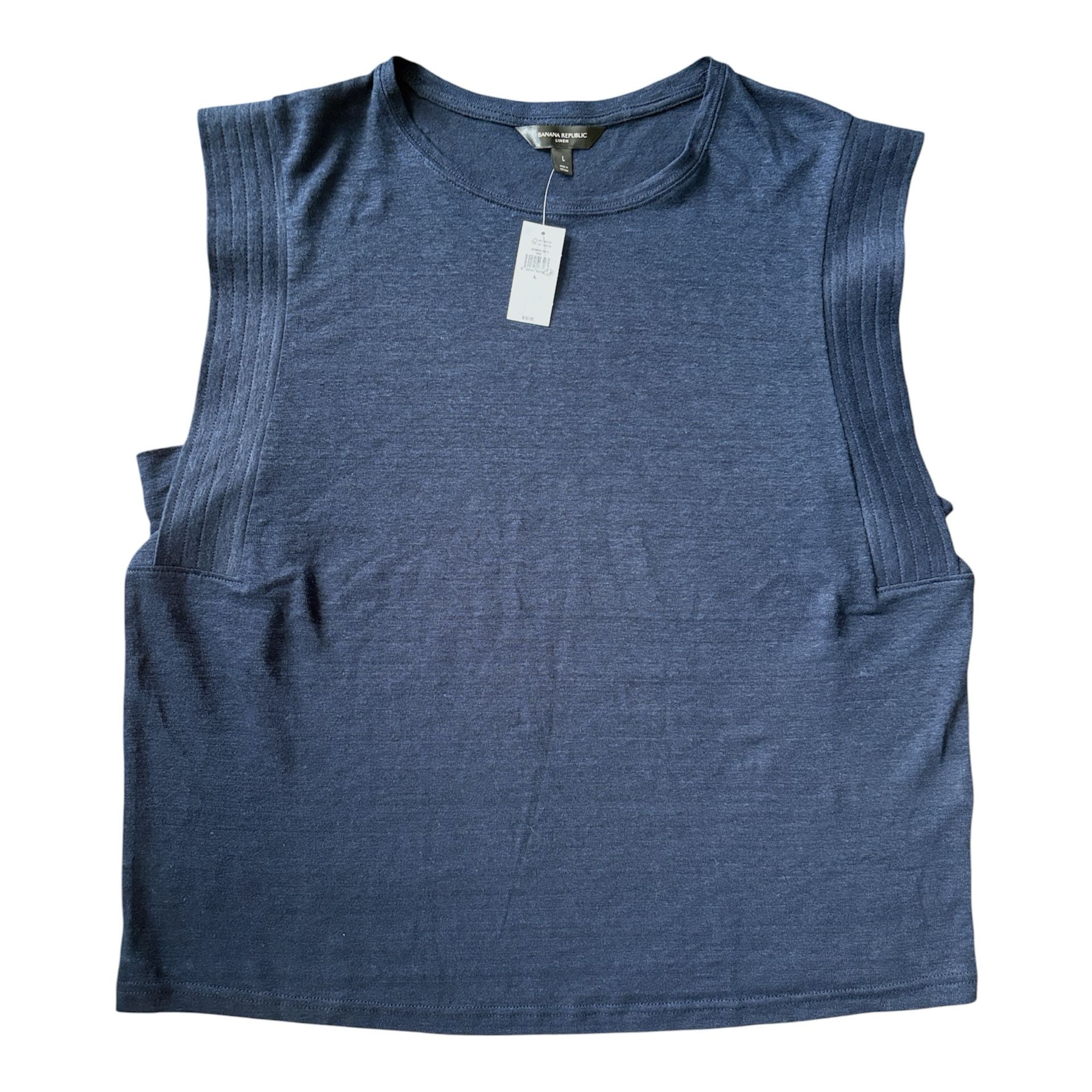 Banana Republic Linen Sharp Shoulder T-Shirt
Navy Size L. 4