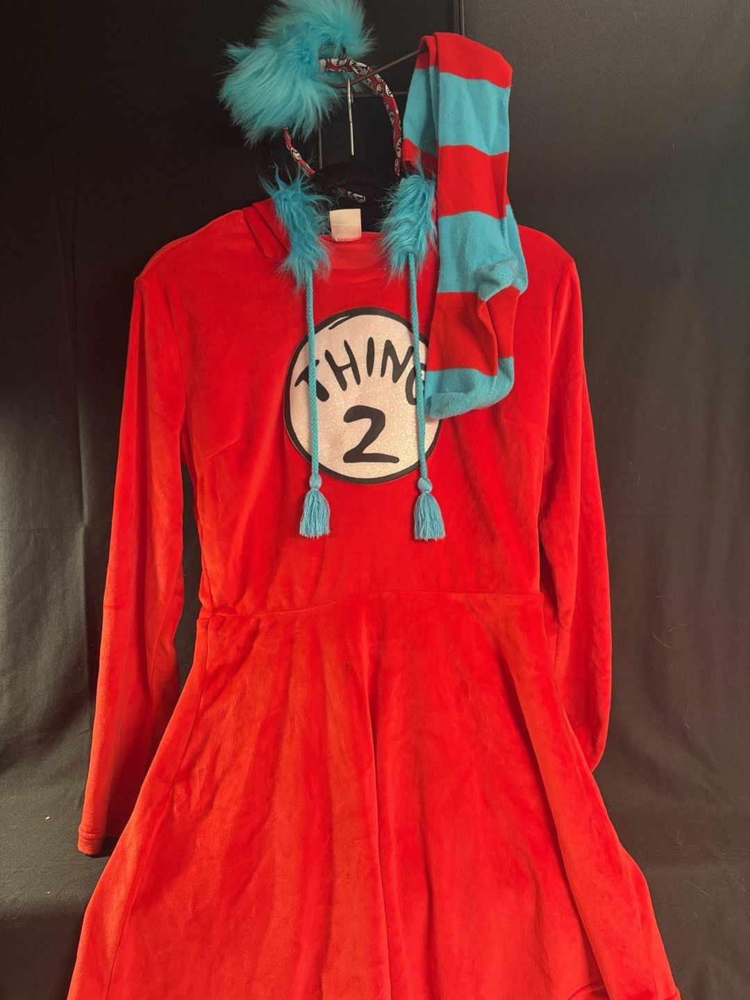 Dr. Seuss Thing 2 Costume Dress Size M Red Blue 1