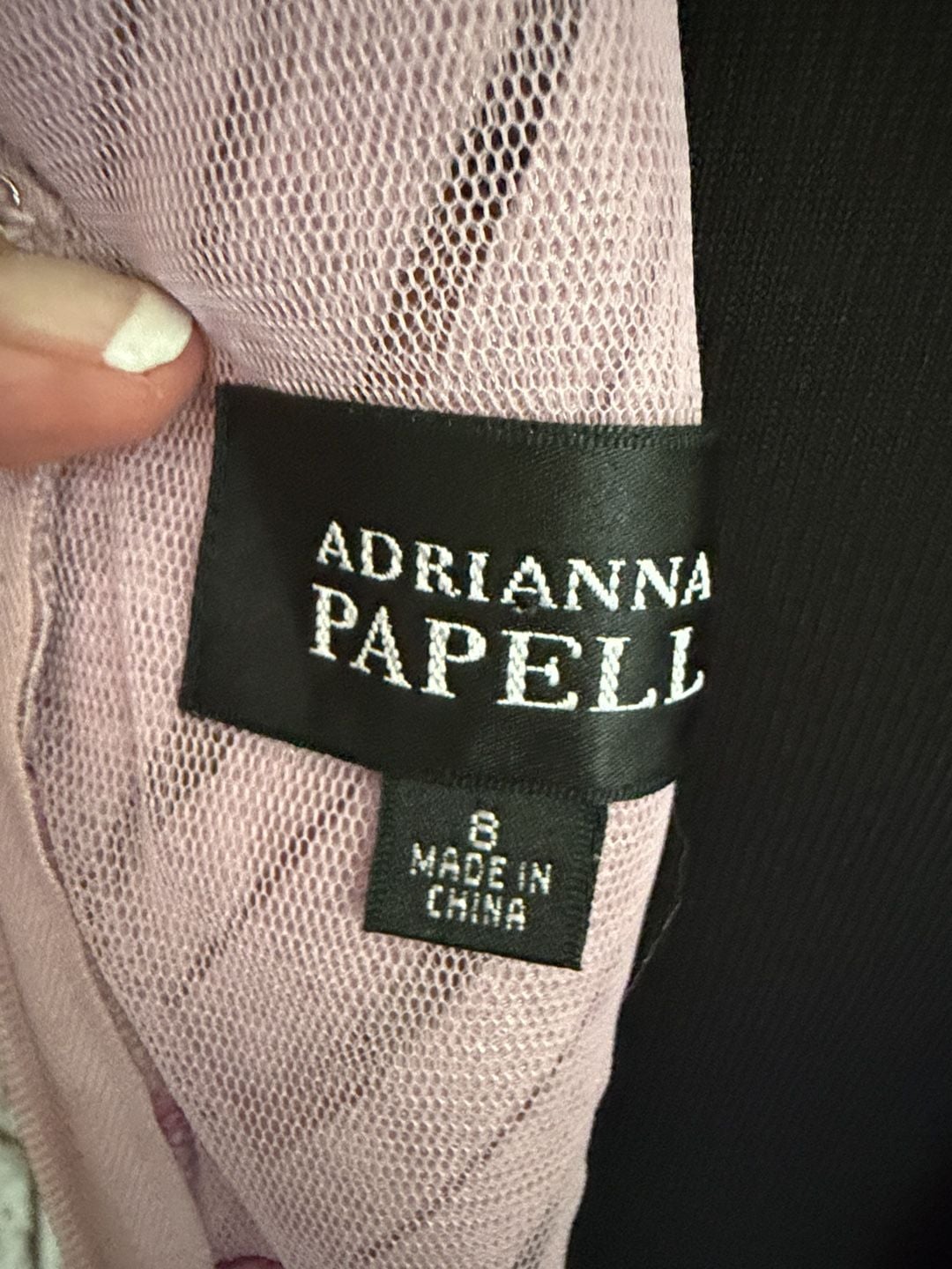 921 Adrianna Papell Ruffled Cocktail Dress Size 8 Pink 6