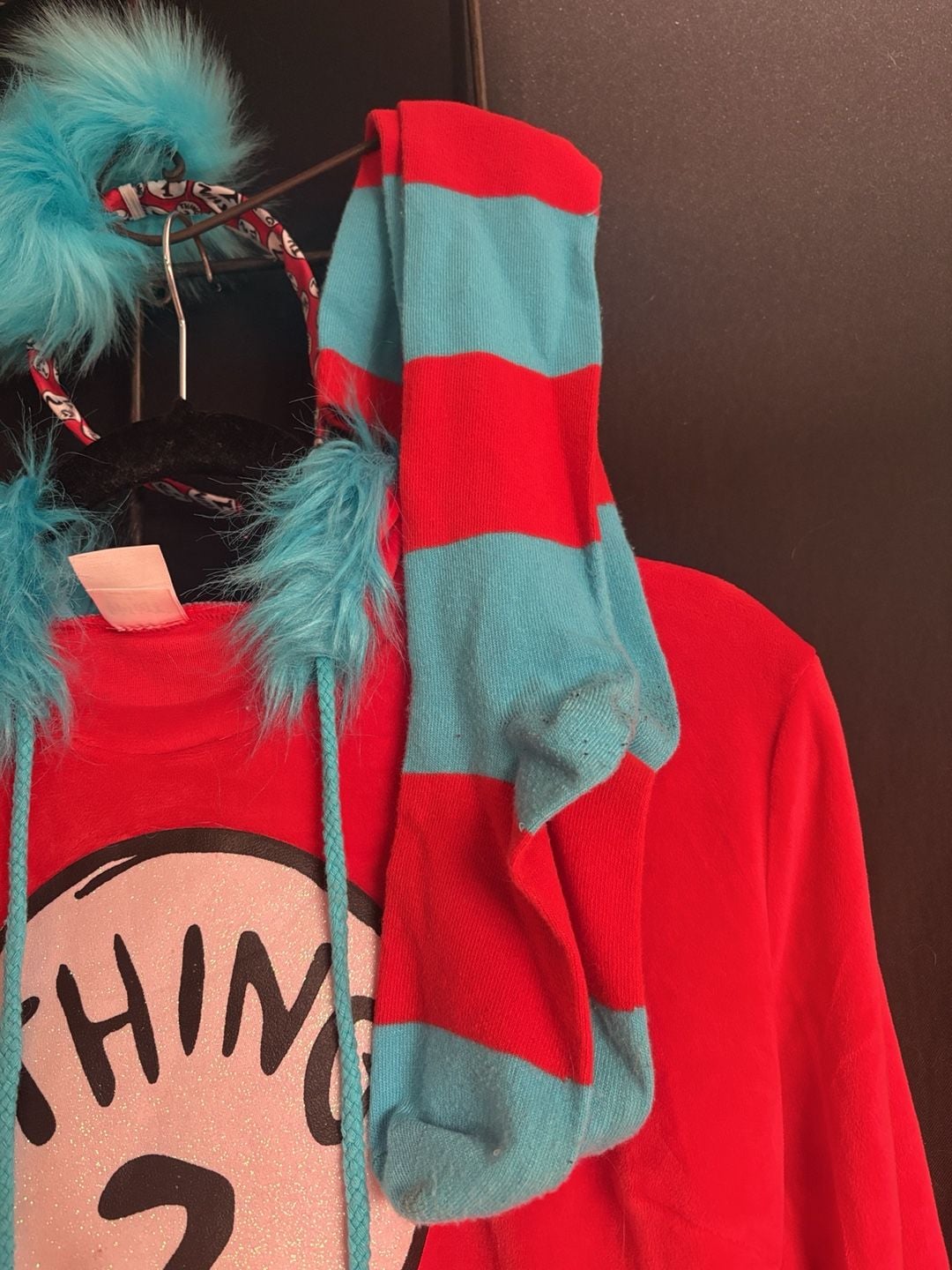 Dr. Seuss Thing 2 Costume Dress Size M Red Blue 3