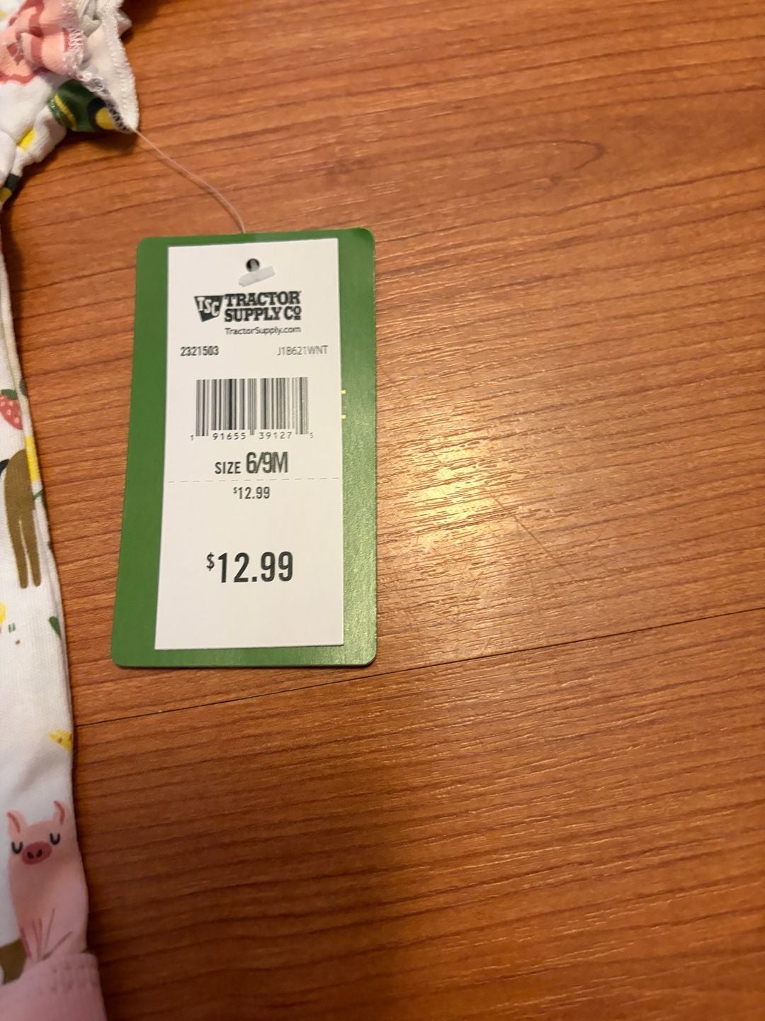 John Deere Farm Animals Bodysuit Size 6/9M 4