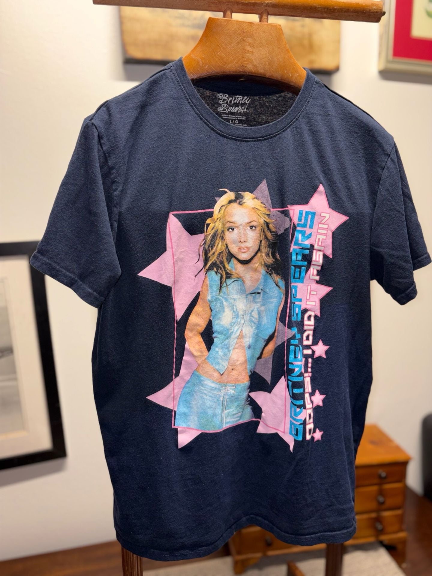 Britney Spears Oops I Did It Again Graphic T-Shirt Size L Black 3
