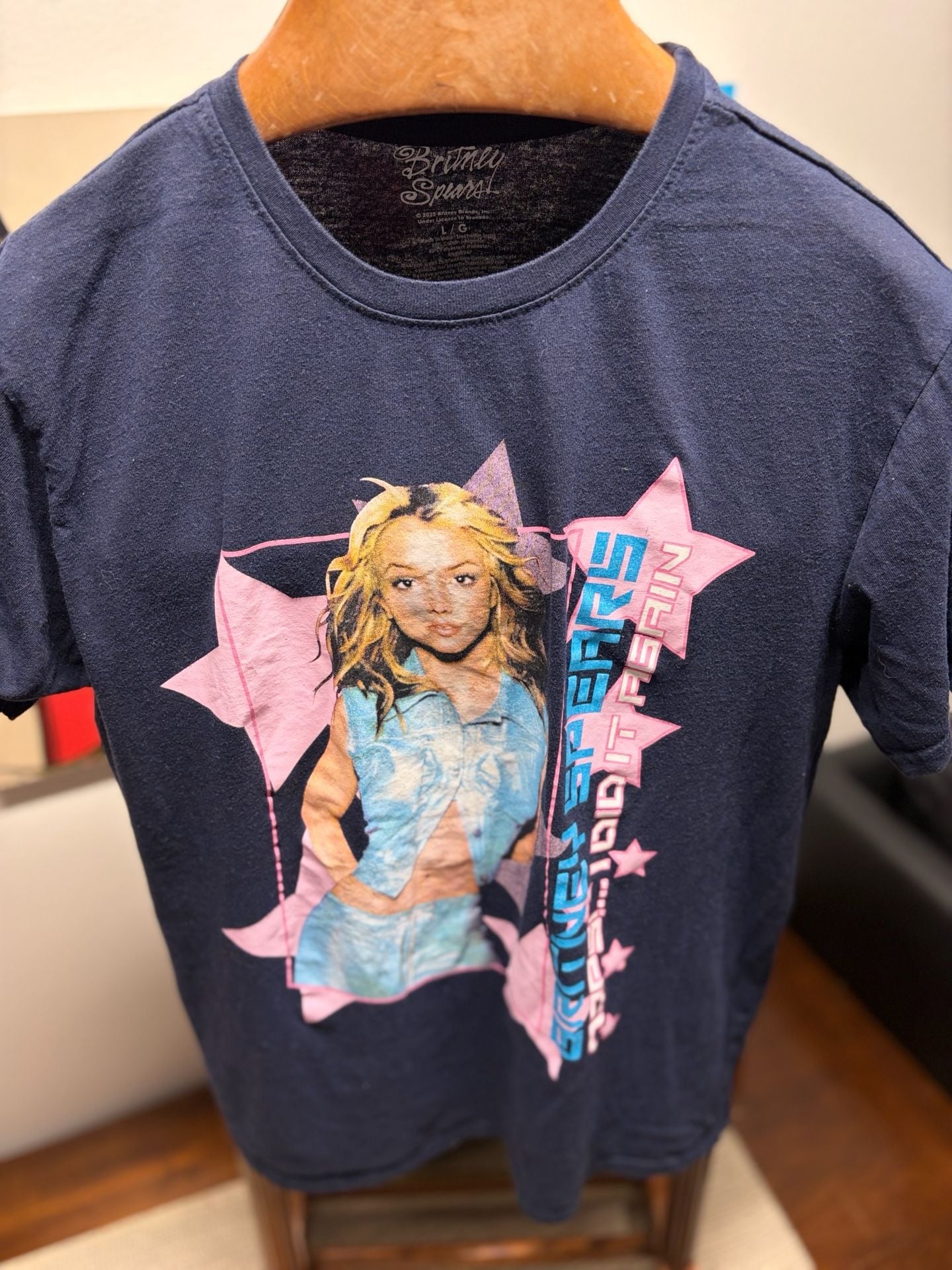 Britney Spears Oops I Did It Again Graphic T-Shirt Size L Black 5