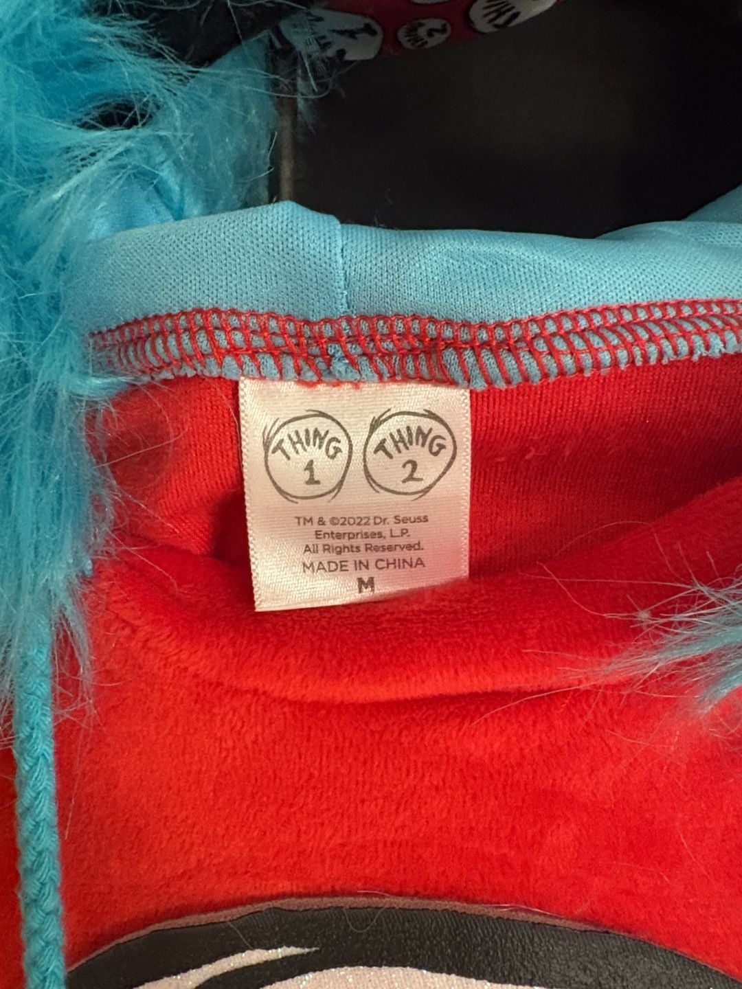 Dr. Seuss Thing 2 Costume Dress Size M Red Blue 7