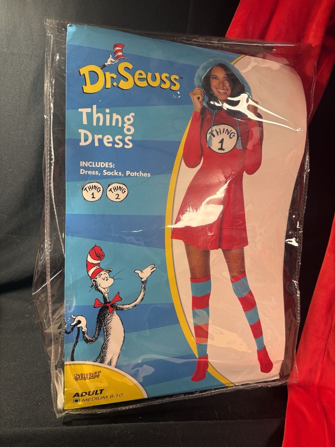 Dr. Seuss Thing 2 Costume Dress Size M Red Blue 8
