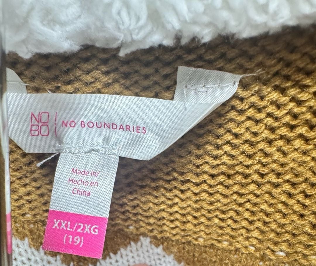 No Boundaries XXL Grandma Trible Mustard yellow Cardigan Sweater with hood! 7