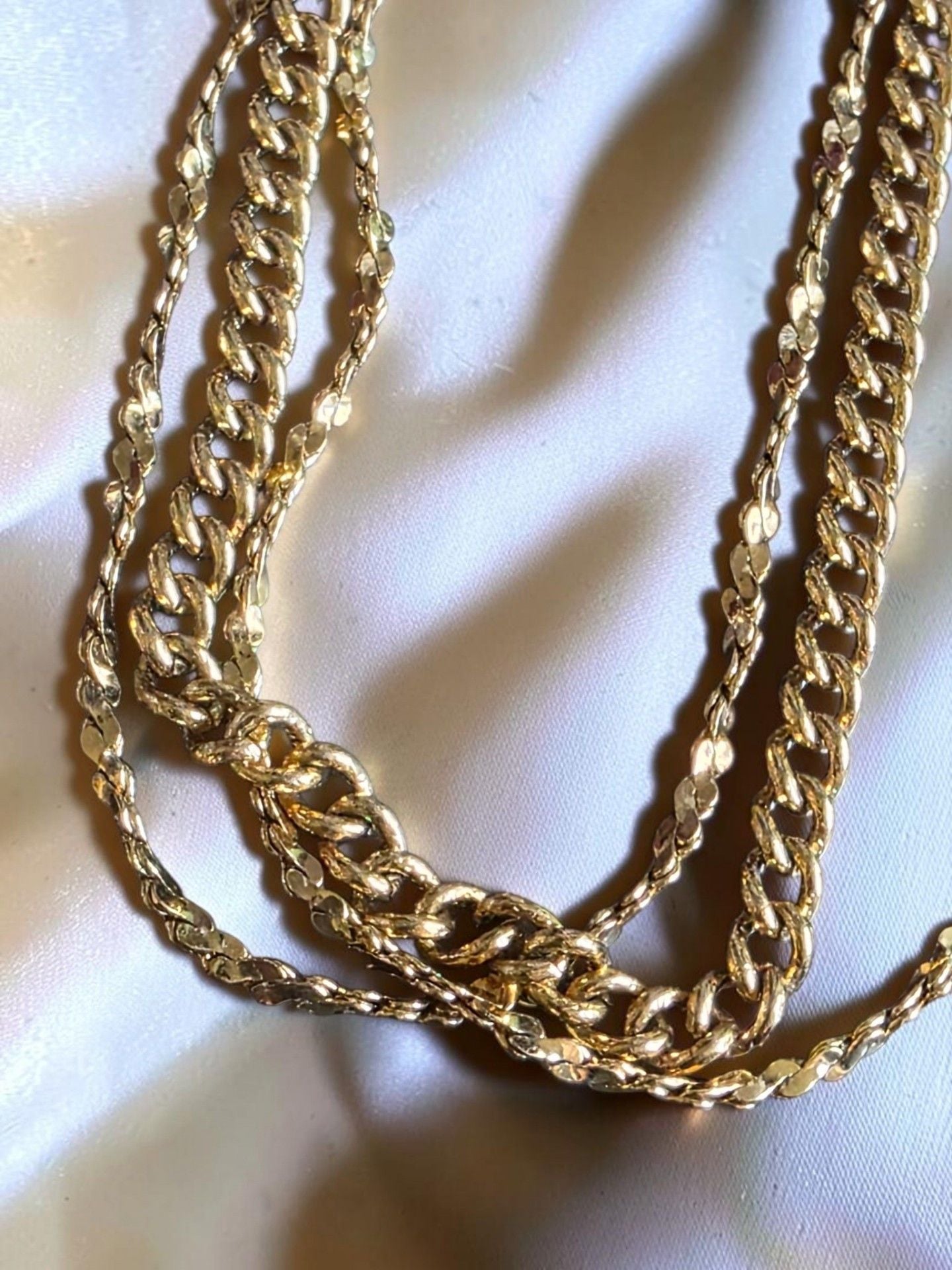Vintage Multi Strand Gold Tone Chain Bracelet 3
