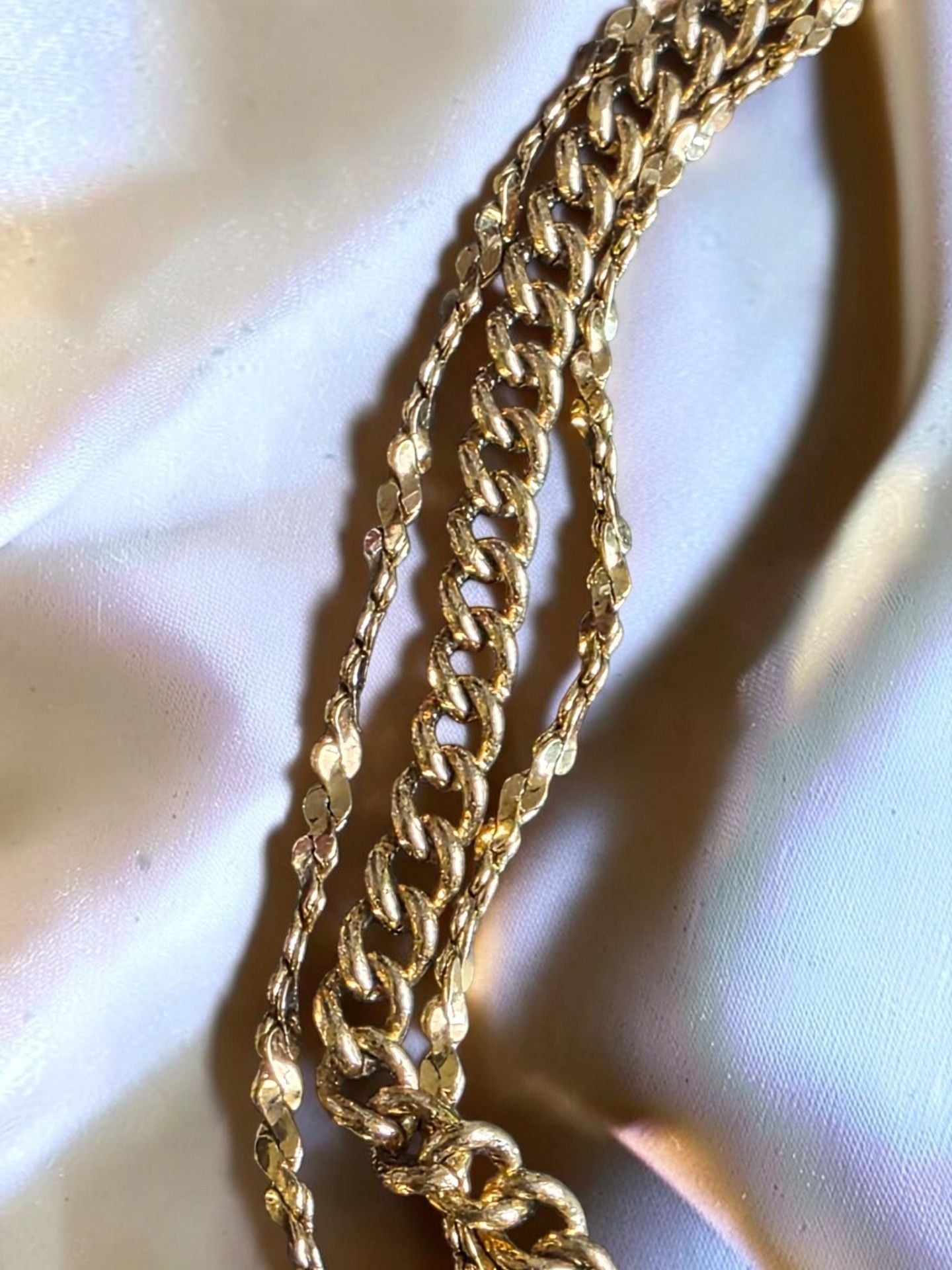 Vintage Multi Strand Gold Tone Chain Bracelet 4
