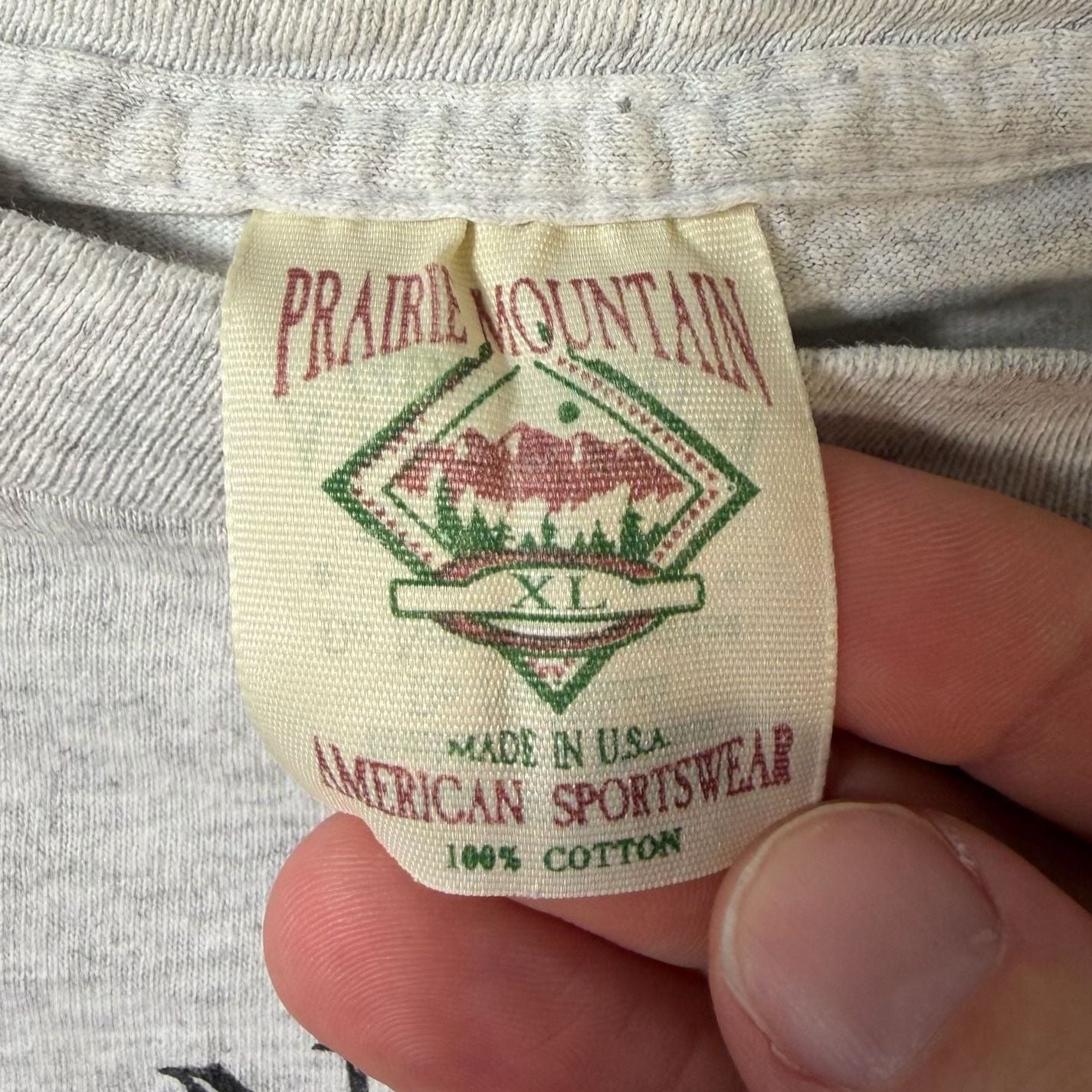 Prairie Mountain USA vintage 90s Mountain Glacier National Park Montana T-Shirt 4