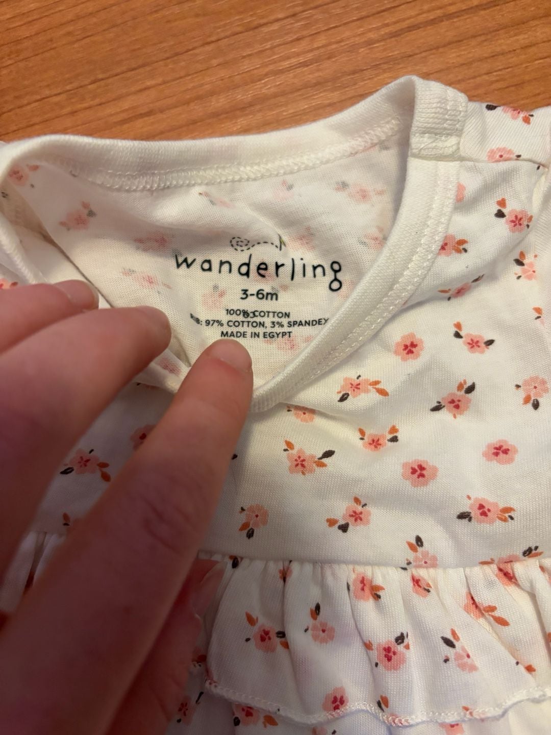Wanderling Floral Dress Size 3-6M Bear Cub 6