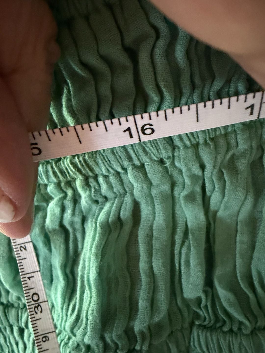 924 FP One Smocked Crop Tank Top Green Size XS 4