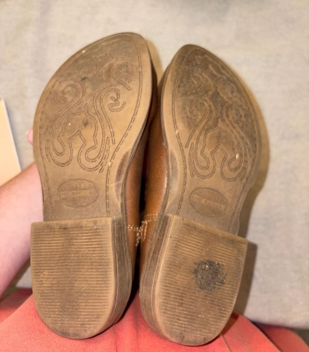 Madden Girl Brown Cognac Glitter Western Cowboy Boots Kids Size 13 8