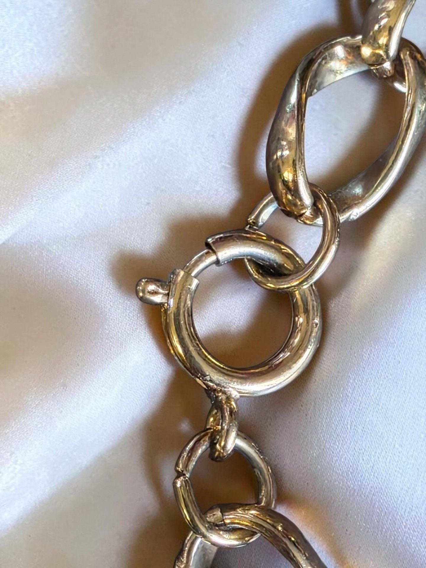Chunky Gold Tone Twisted Link Chain Bracelet 4