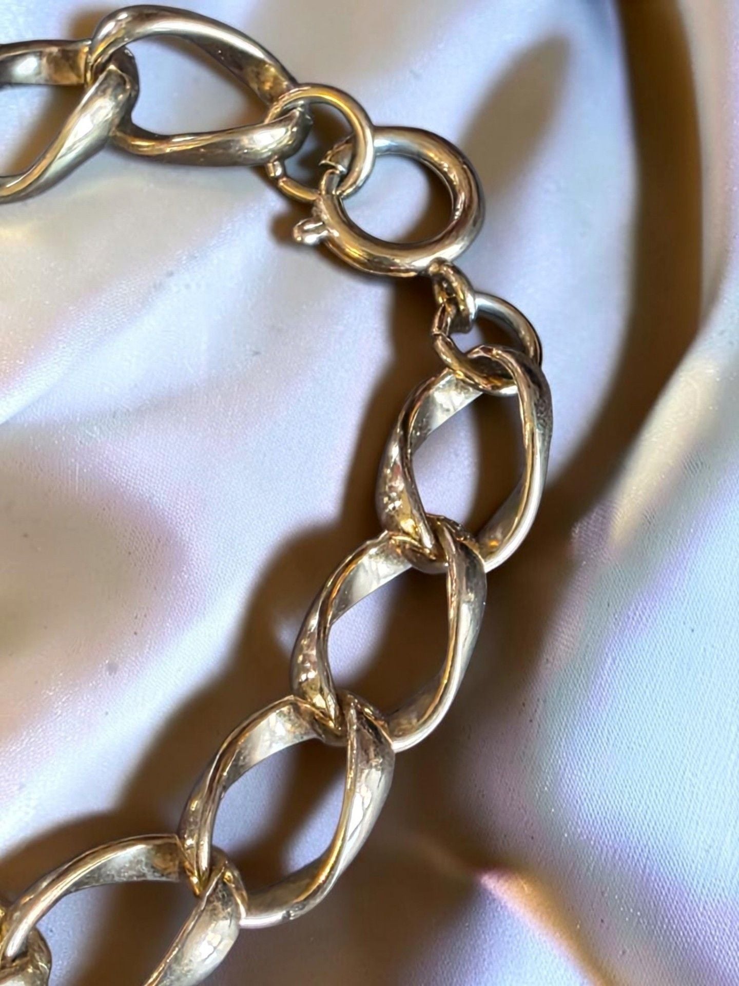 Chunky Gold Tone Twisted Link Chain Bracelet 5