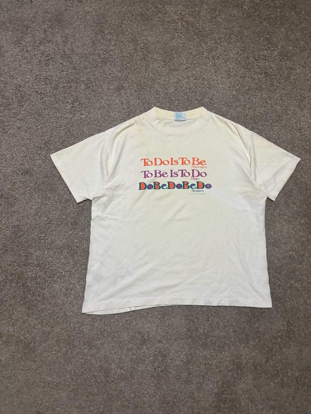1990s Peacock Papers To Do Is To Be T-Shirt Size XL Vintage Sinatra 2