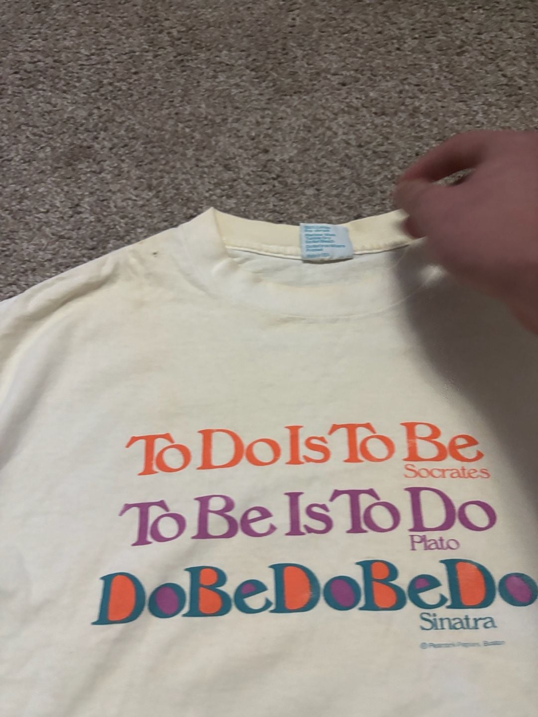 1990s Peacock Papers To Do Is To Be T-Shirt Size XL Vintage Sinatra 5