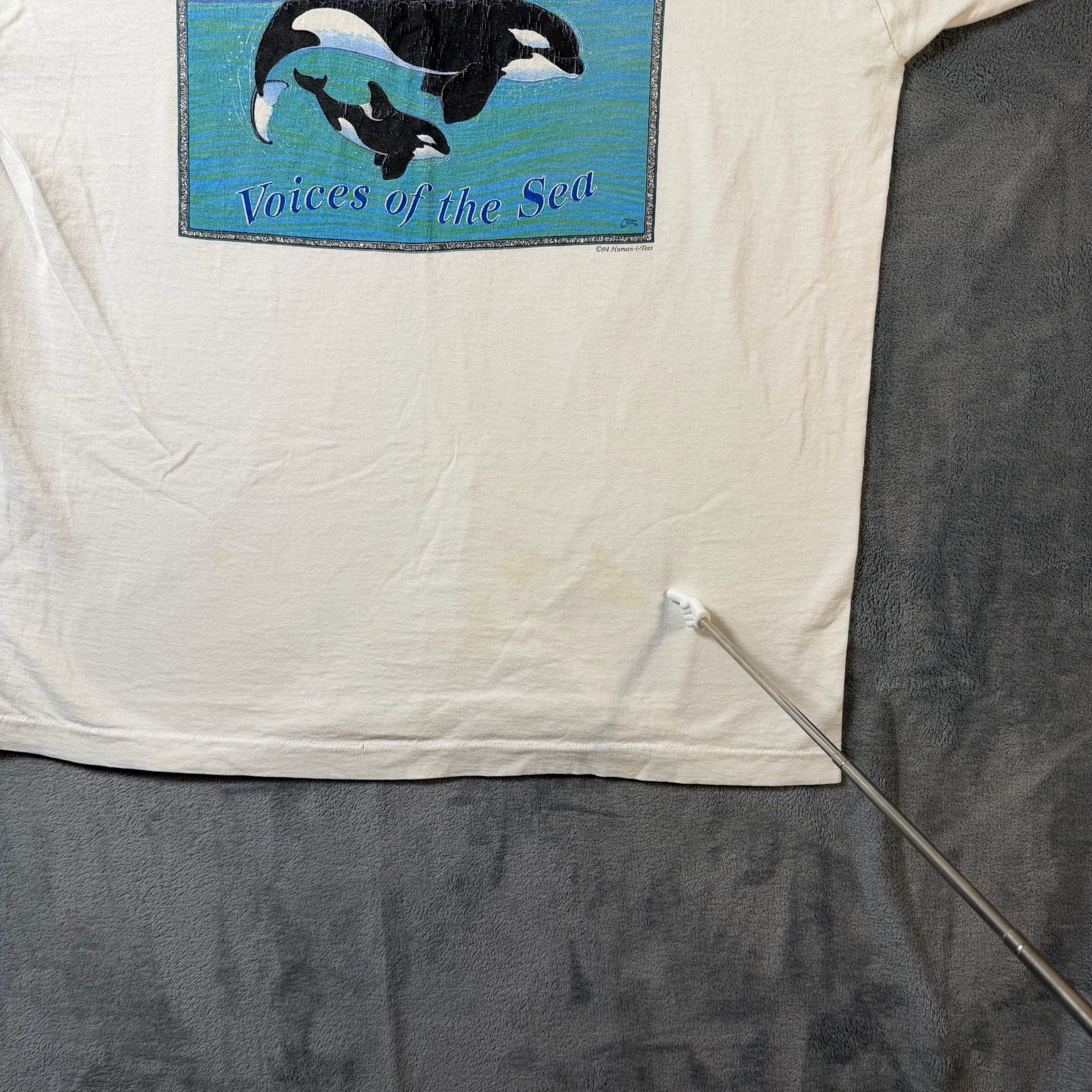 Vintage Human-i-Tees Voices of the Sea Orca Whale T-Shirt 5
