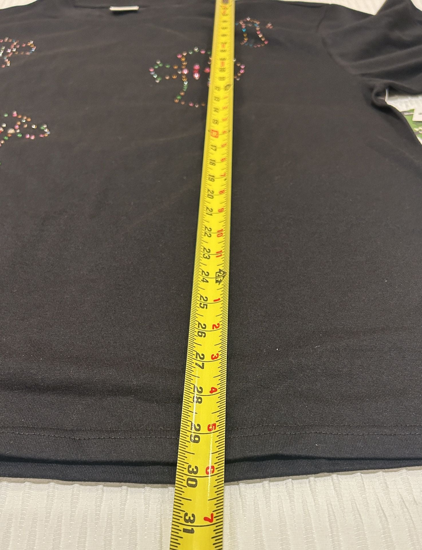 Hype Market 45 Rhinestone Cross T-Shirt Size XL Black 10