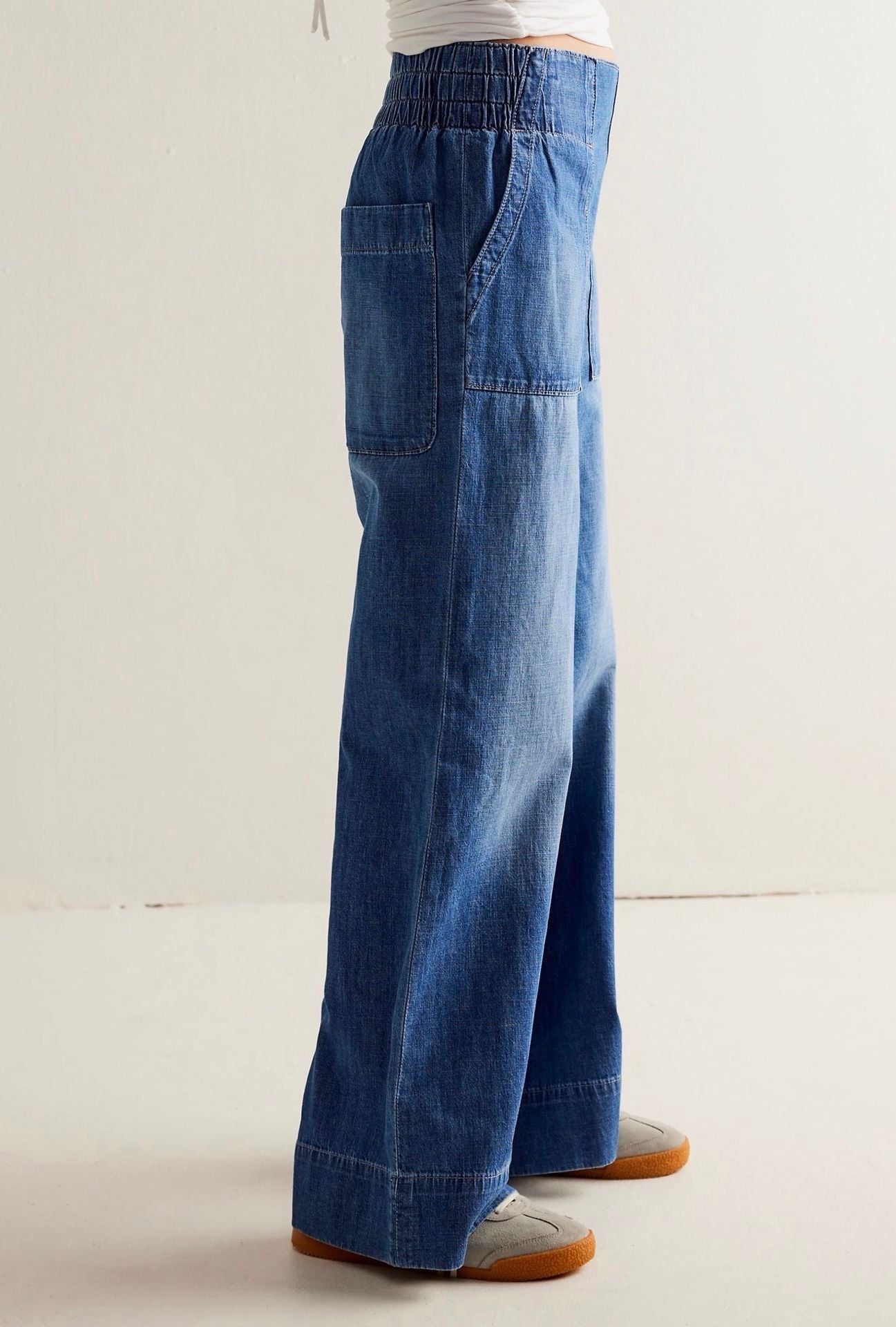 Free People Breezy Denim Pull On Pants Dark wash Size XSmall 4