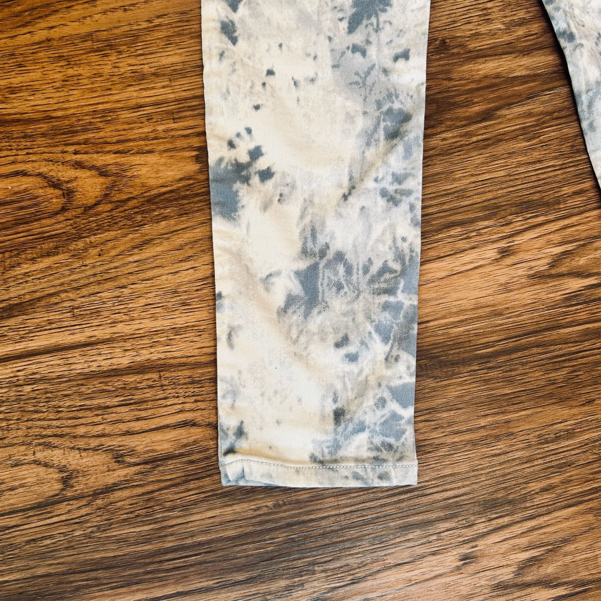 Seven7 Acid Wash Denim Skinny Jeans Blue White 8