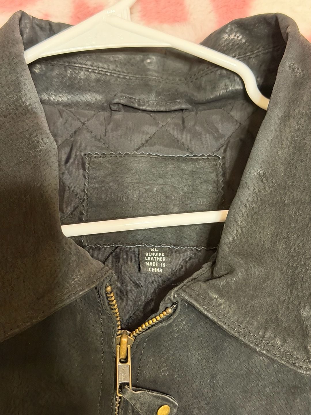 Vintage Knightsbridge Genuine Leather Suede Jacket Men's XL Black Quilted Lined 5