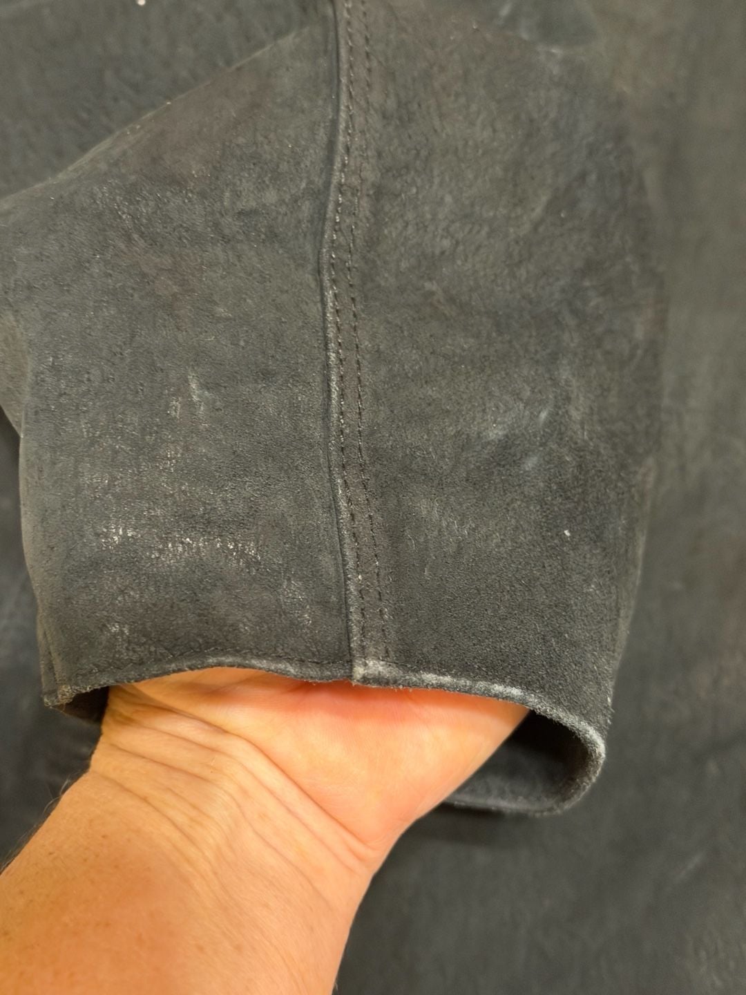 Vintage Knightsbridge Genuine Leather Suede Jacket Men's XL Black Quilted Lined 7