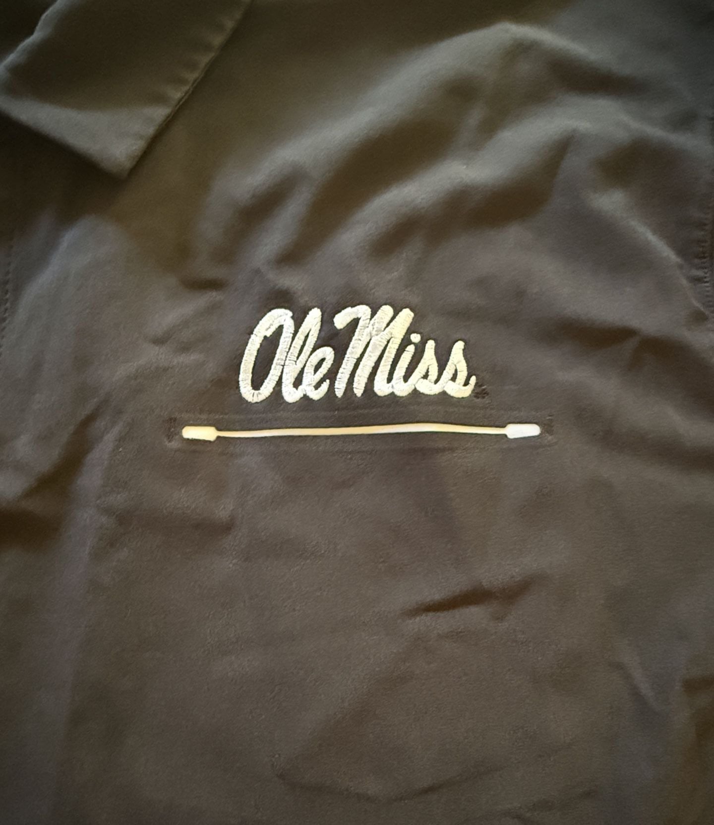 Nike Ole Miss Rebels Dri-Fit Polo Size XXL Black Golf Shirt 6