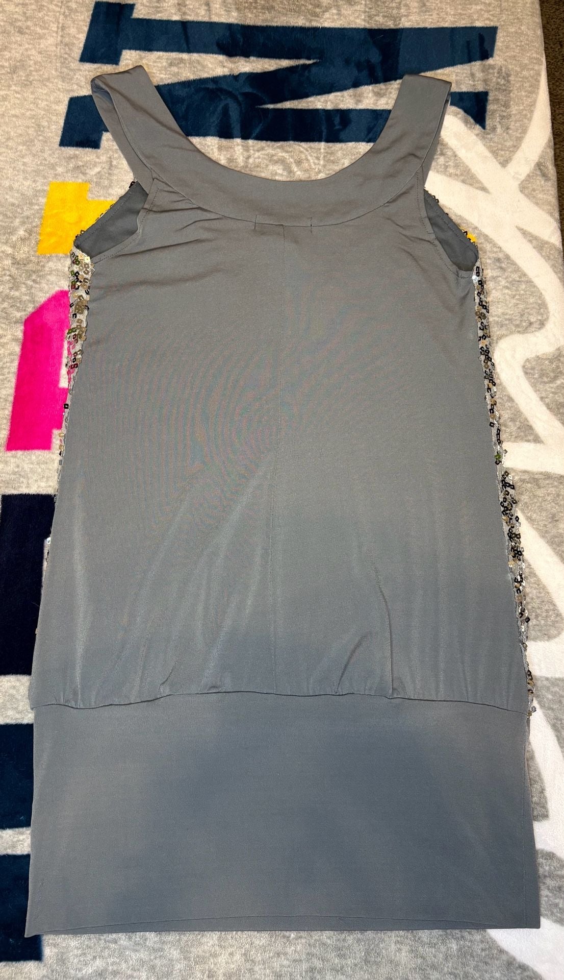 Fleurish Sequin Tank Top Gray 4