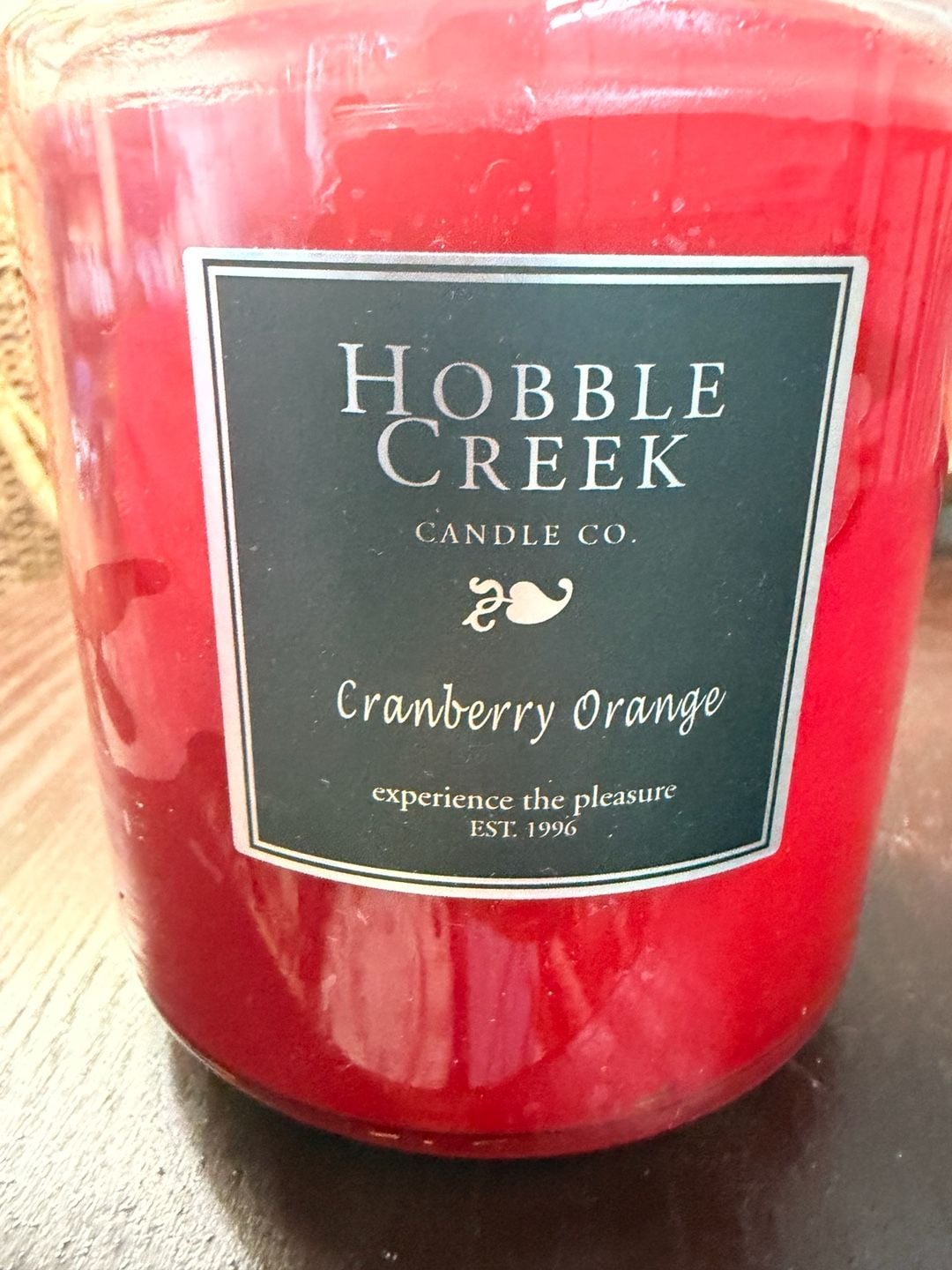 Hobble Creek Candle Co. Cranberry Orange Jar Glass Holiday Christmas Candle 2