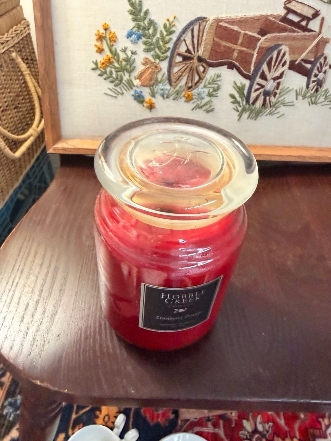 Hobble Creek Candle Co. Cranberry Orange Jar Glass Holiday Christmas Candle 3