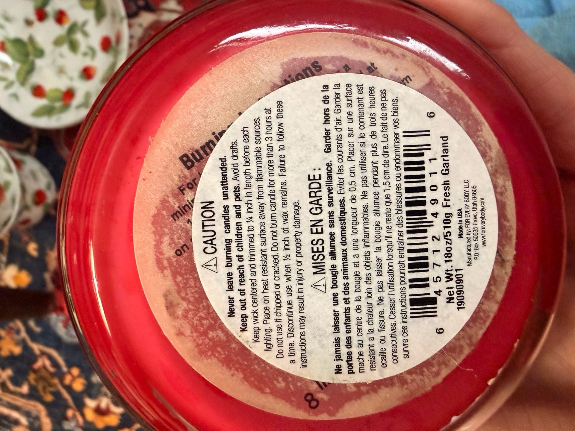 Hobble Creek Candle Co. Cranberry Orange Jar Glass Holiday Christmas Candle 7