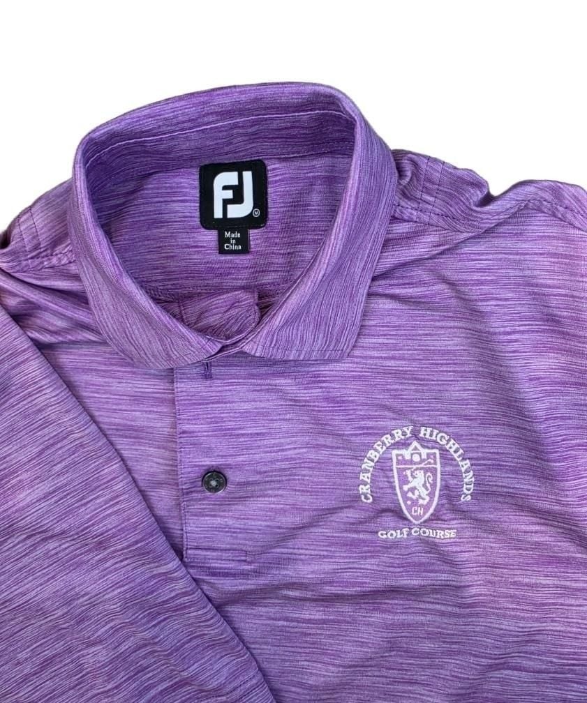 FootJoy Mens Large Purple Heather Cranberry Highlands Golf Course Polo Shirt 5
