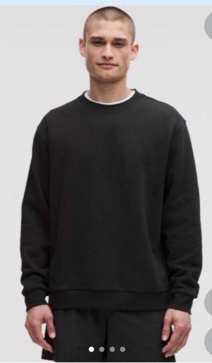 Lululemon Men Steady State Crewneck Pullover Black Sz MEDIUM 2