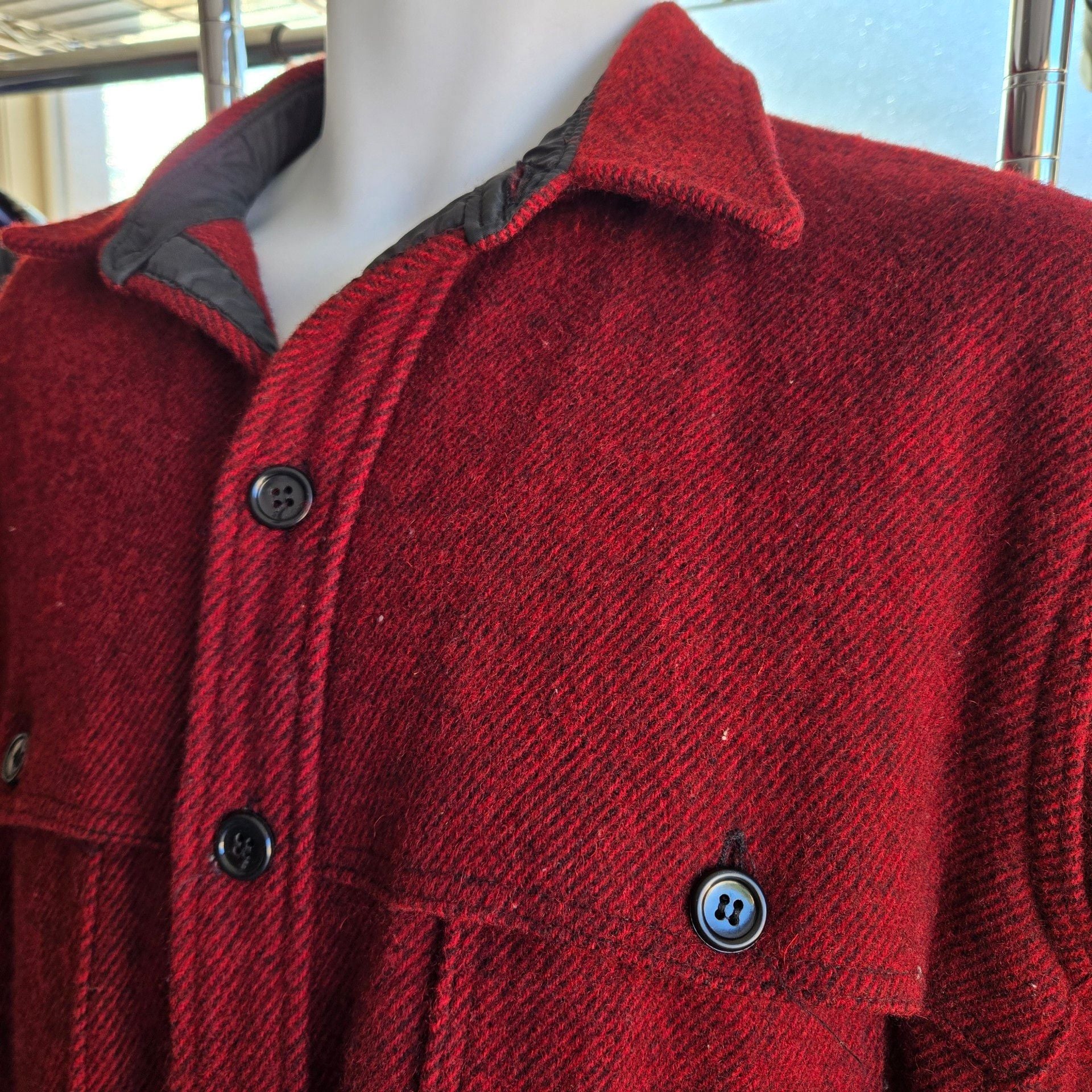 Woolrich Wool Shirt Jacket Red 3
