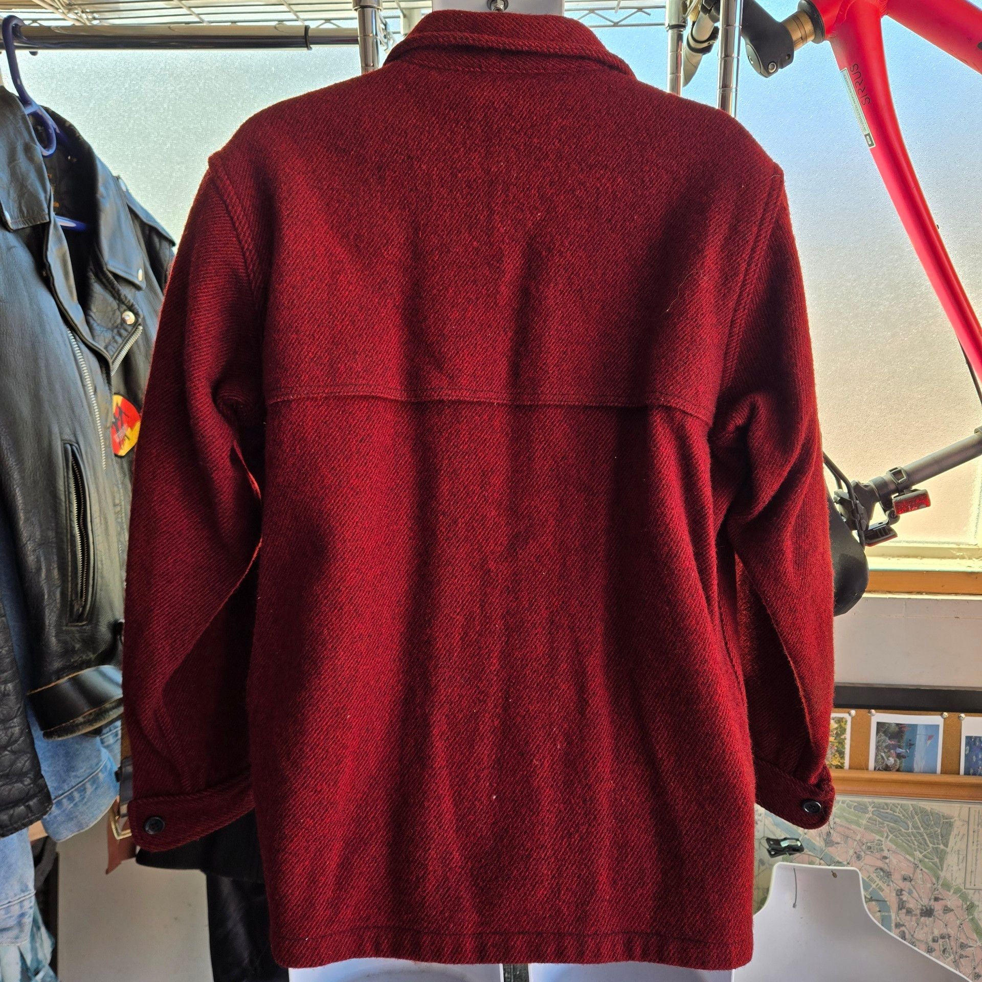 Woolrich Wool Shirt Jacket Red 4
