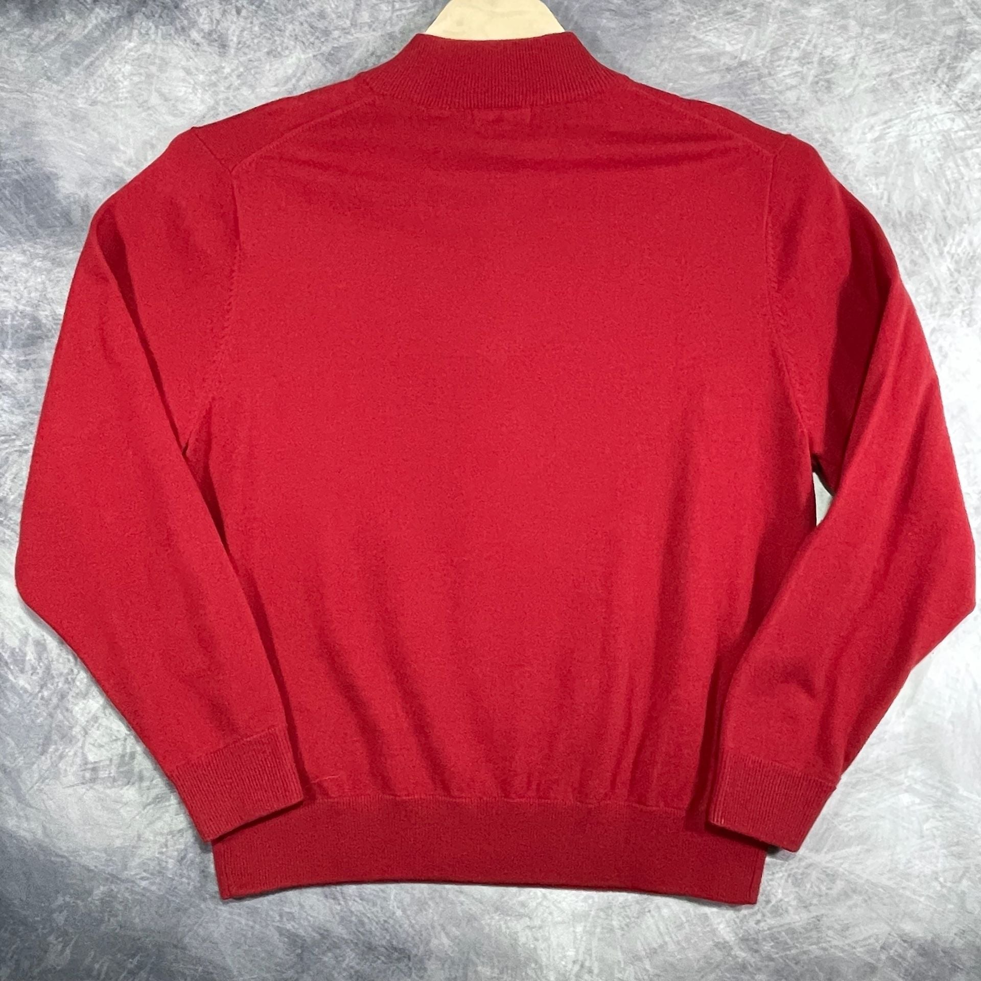 Peter Millar Luxe Blend 1/4 Zip Sweater XL Red Wool Cashmere 8