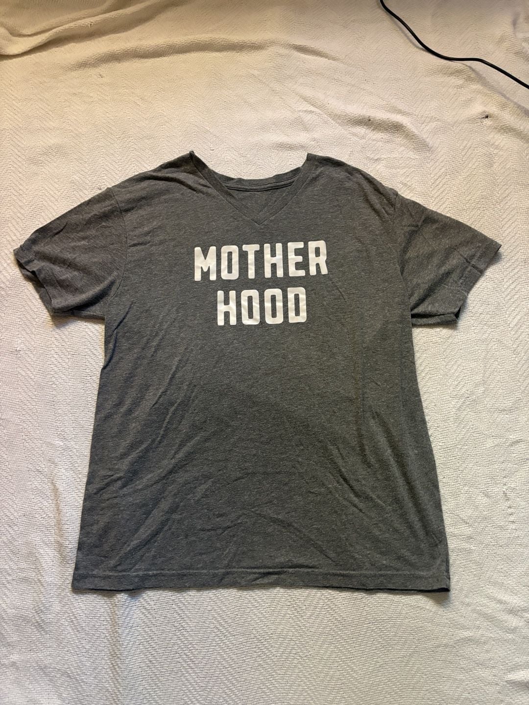 Motherhood V-Neck Graphic T-Shirt Gray 2