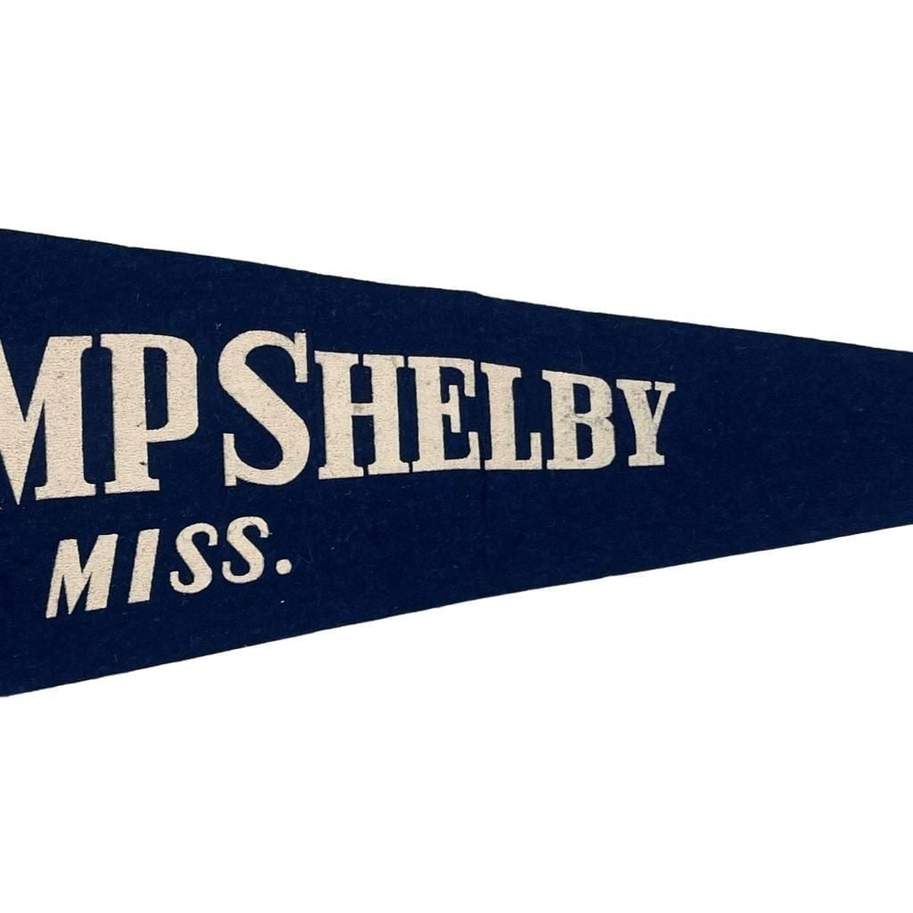 VTG WW2 Camp Shelby Mississippi Army Felt Pennant 4