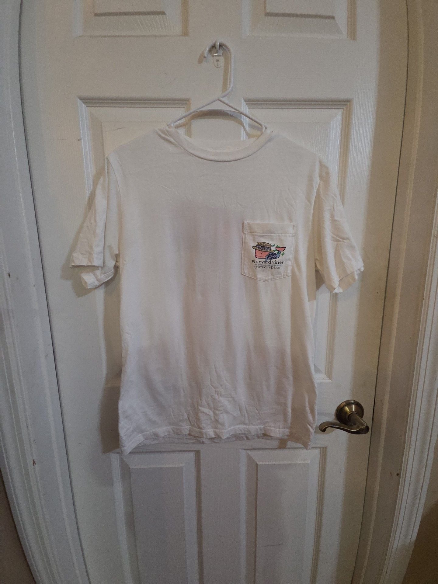 Vineyard Vines 145th Kentucky Derby Pocket T-Shirt Size XS White 2
