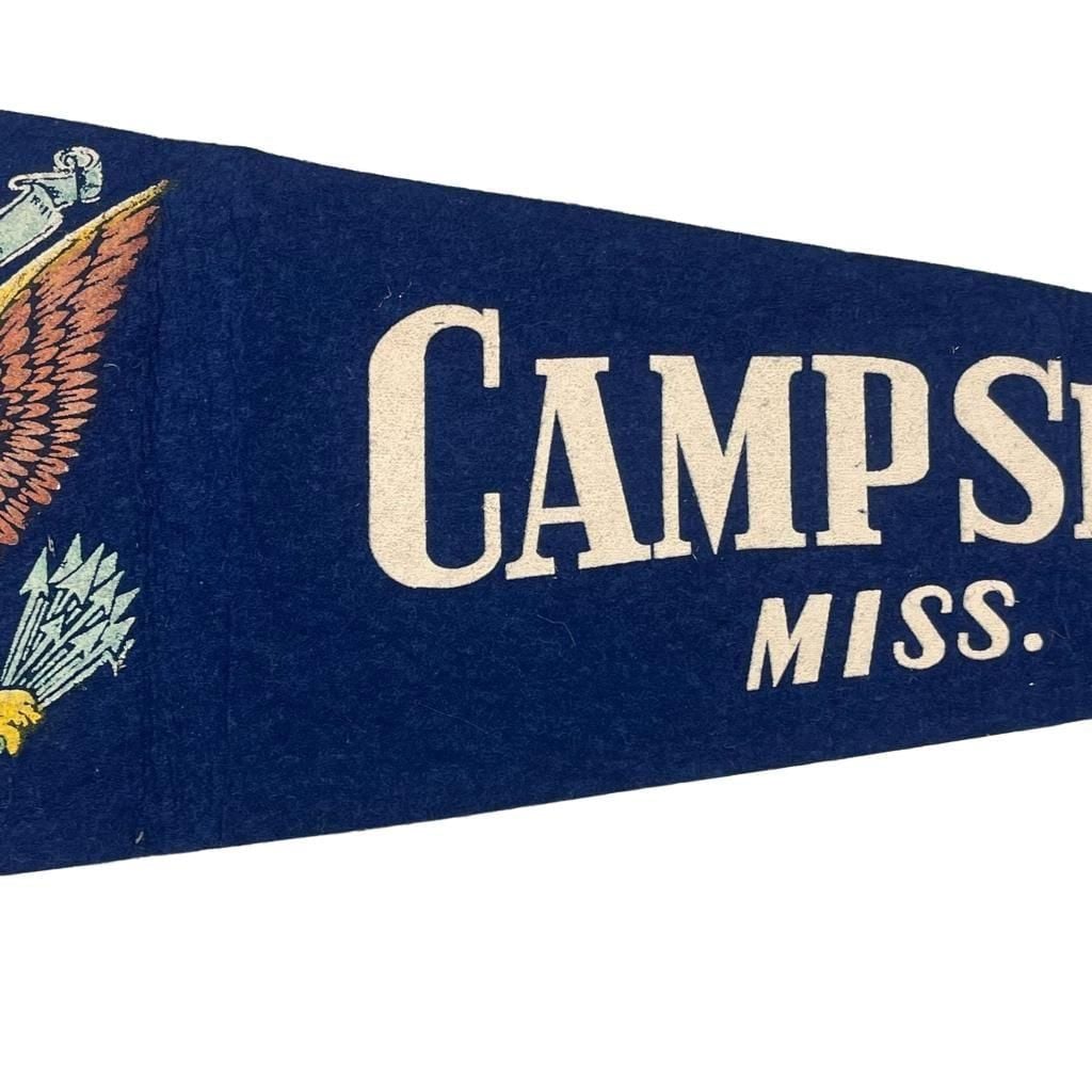 VTG WW2 Camp Shelby Mississippi Army Felt Pennant 3