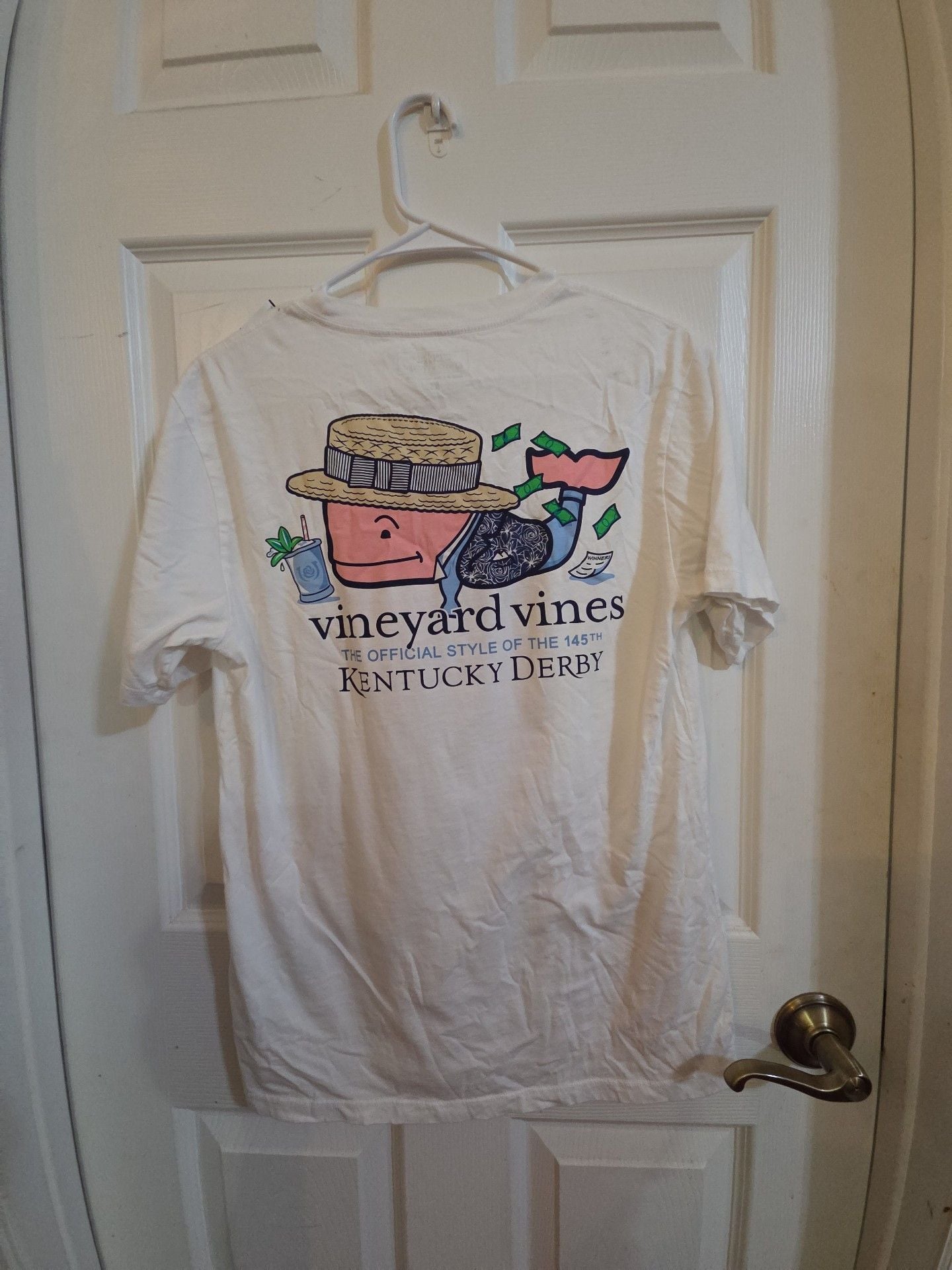 Vineyard Vines 145th Kentucky Derby Pocket T-Shirt Size XS White 3