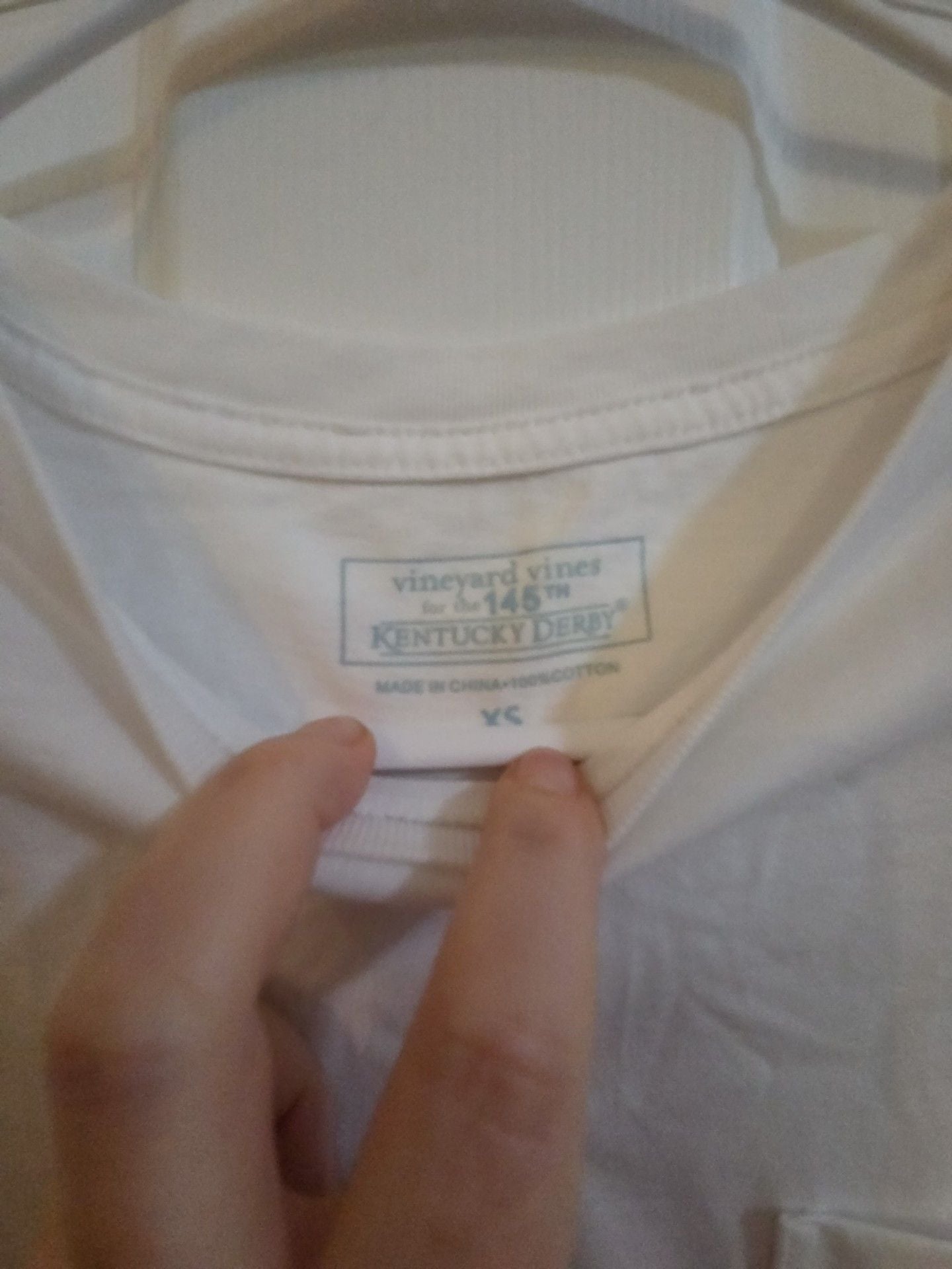 Vineyard Vines 145th Kentucky Derby Pocket T-Shirt Size XS White 4