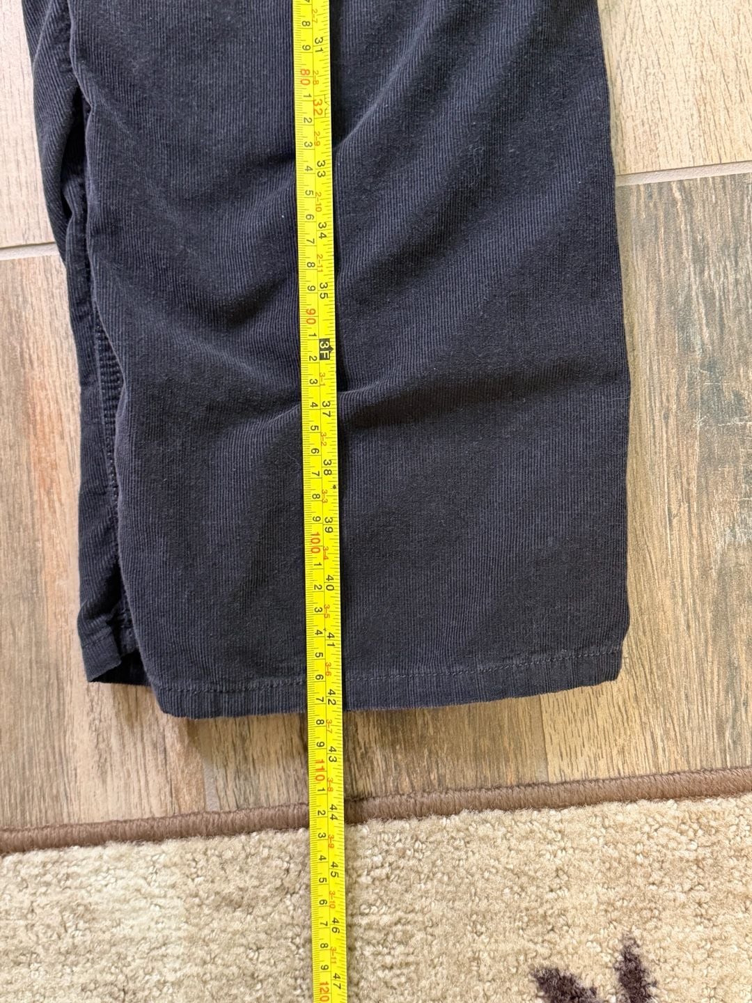 Y2K Billabong McFeely Corduroy Pants 38 Black Regular Fit Low Rise 7