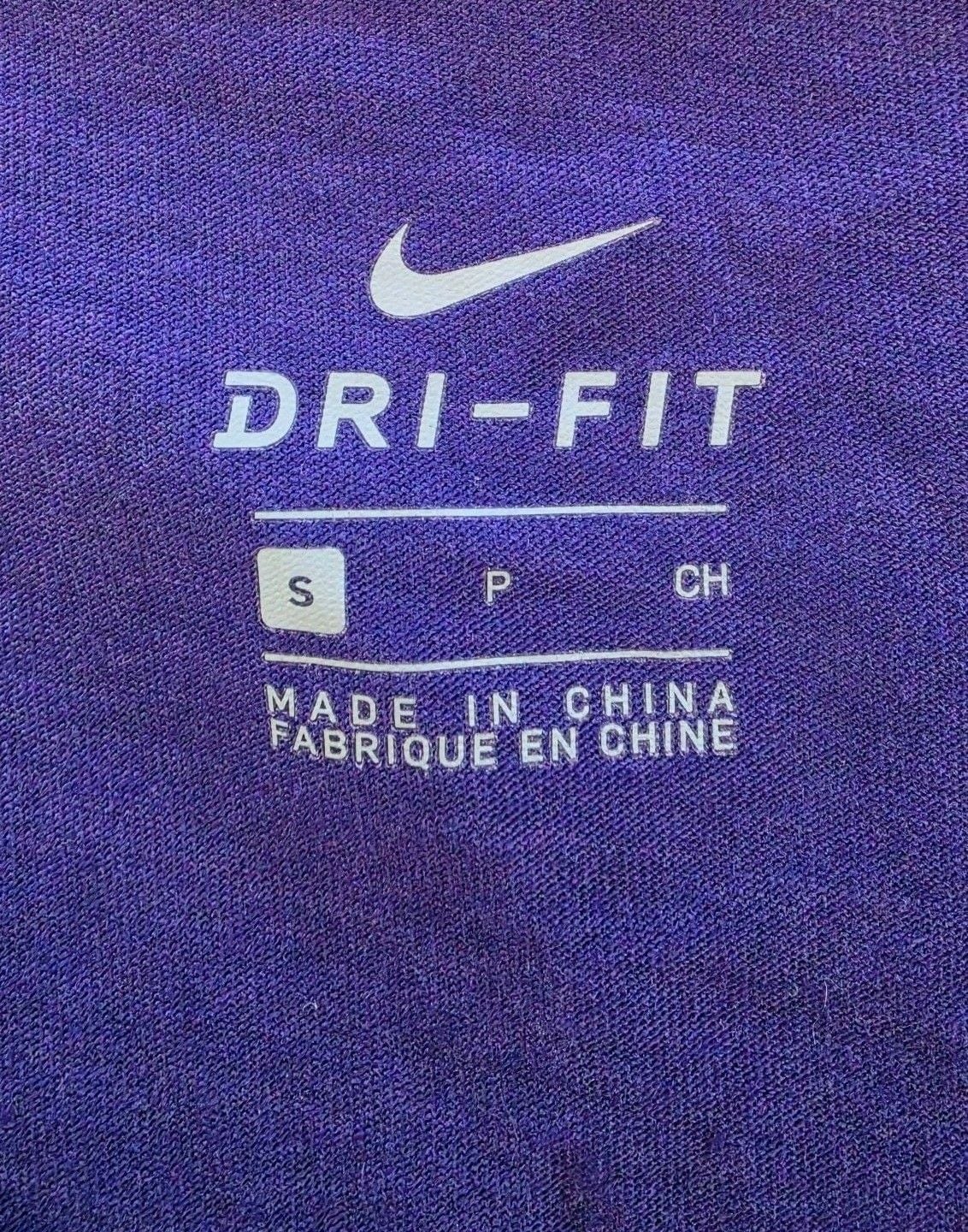Nike Tigers V-Neck T-Shirt Size S Purple Dri-Fit 5