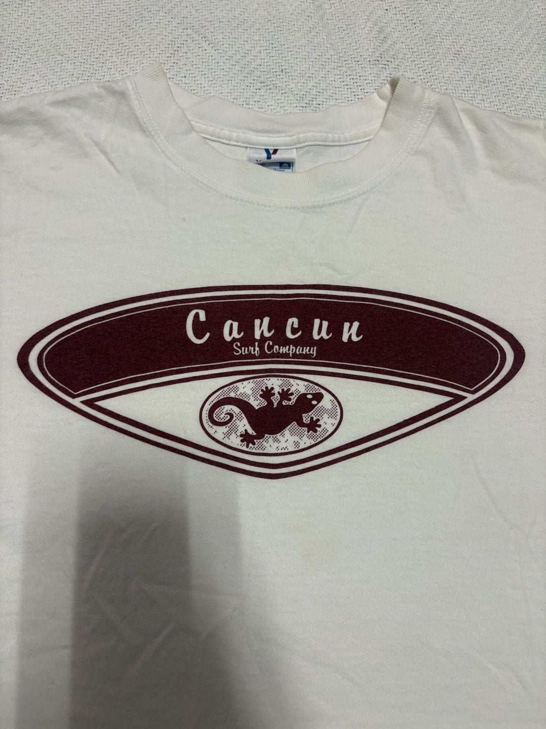 Yazbek Cancun Surf Company T-Shirt Size S White Graphic Tee 4