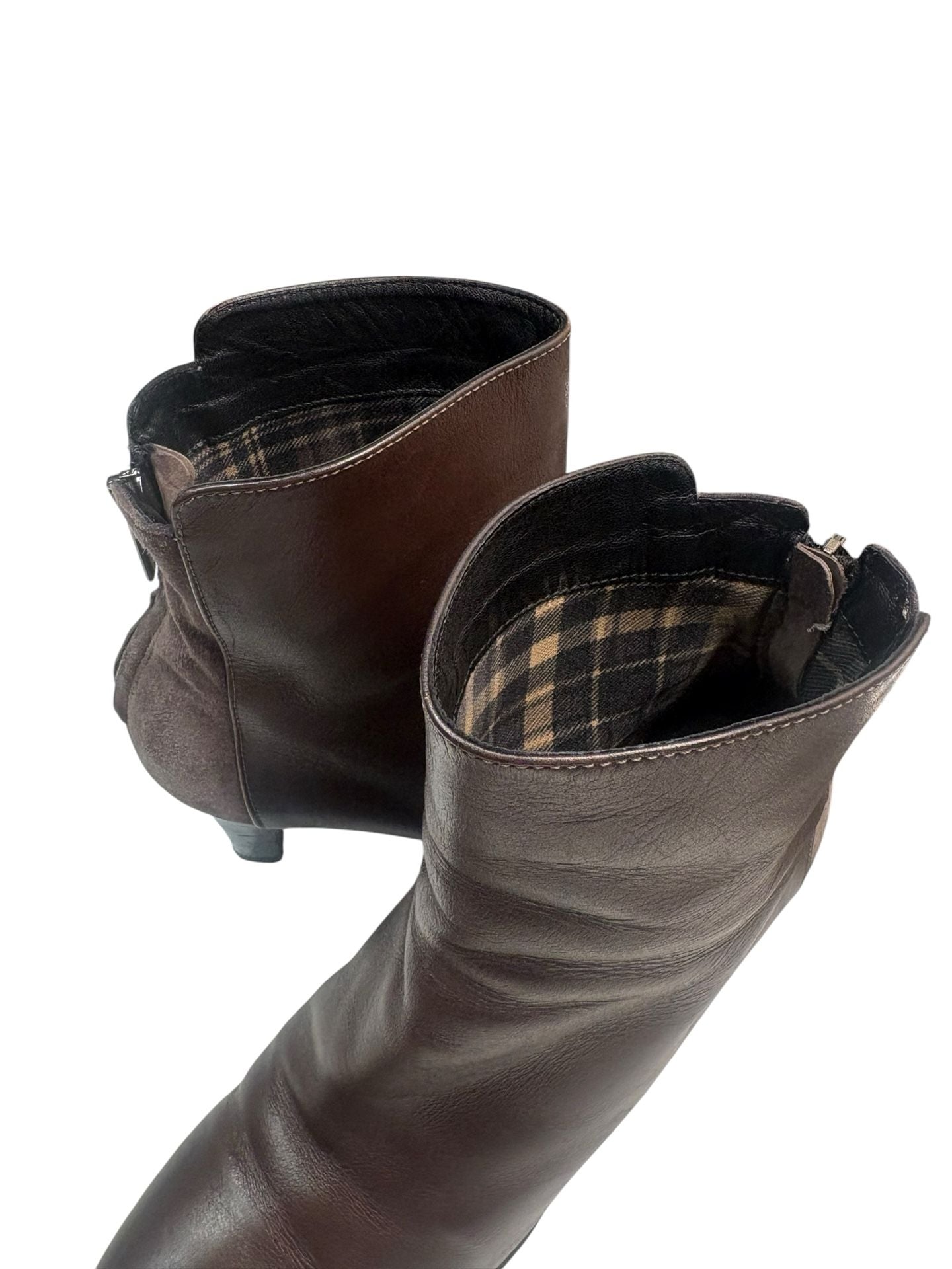 Aquatalia Leather Heeled Boots Brown Size 8 3