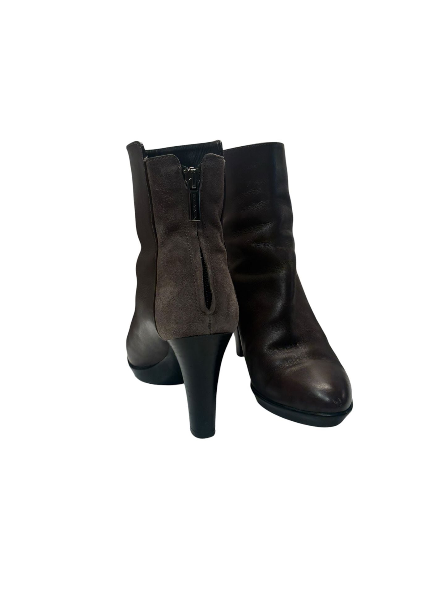 Aquatalia Leather Heeled Boots Brown Size 8 4