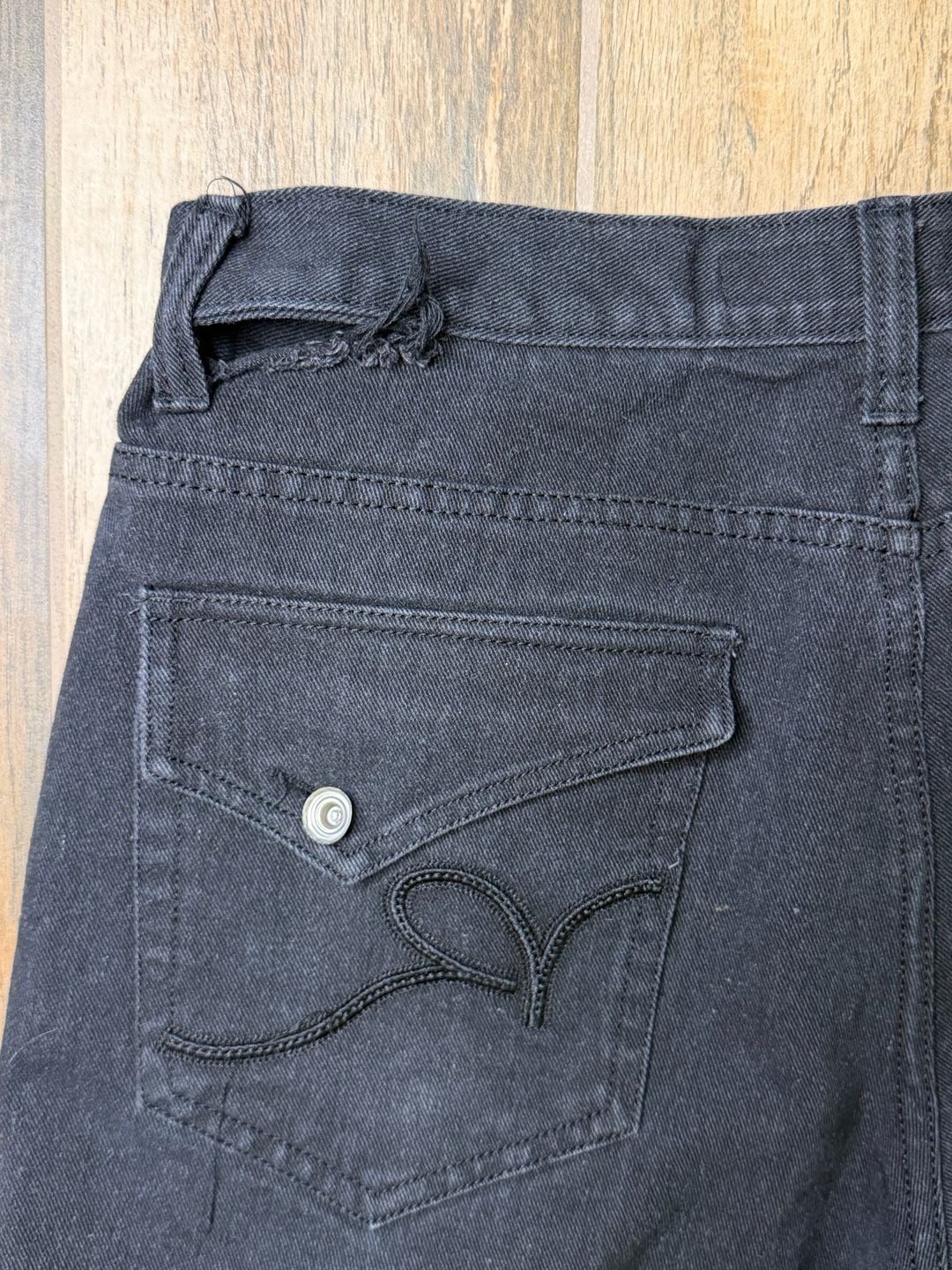 Rocawear Black Denim Jeans 34x30 Straight Leg Flap Pocket 8