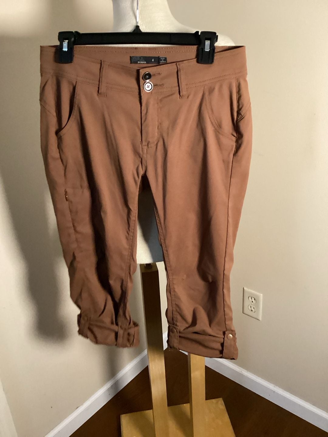 PrAna Hiking Pants Size 4 Brown Stretch Outdoor 4