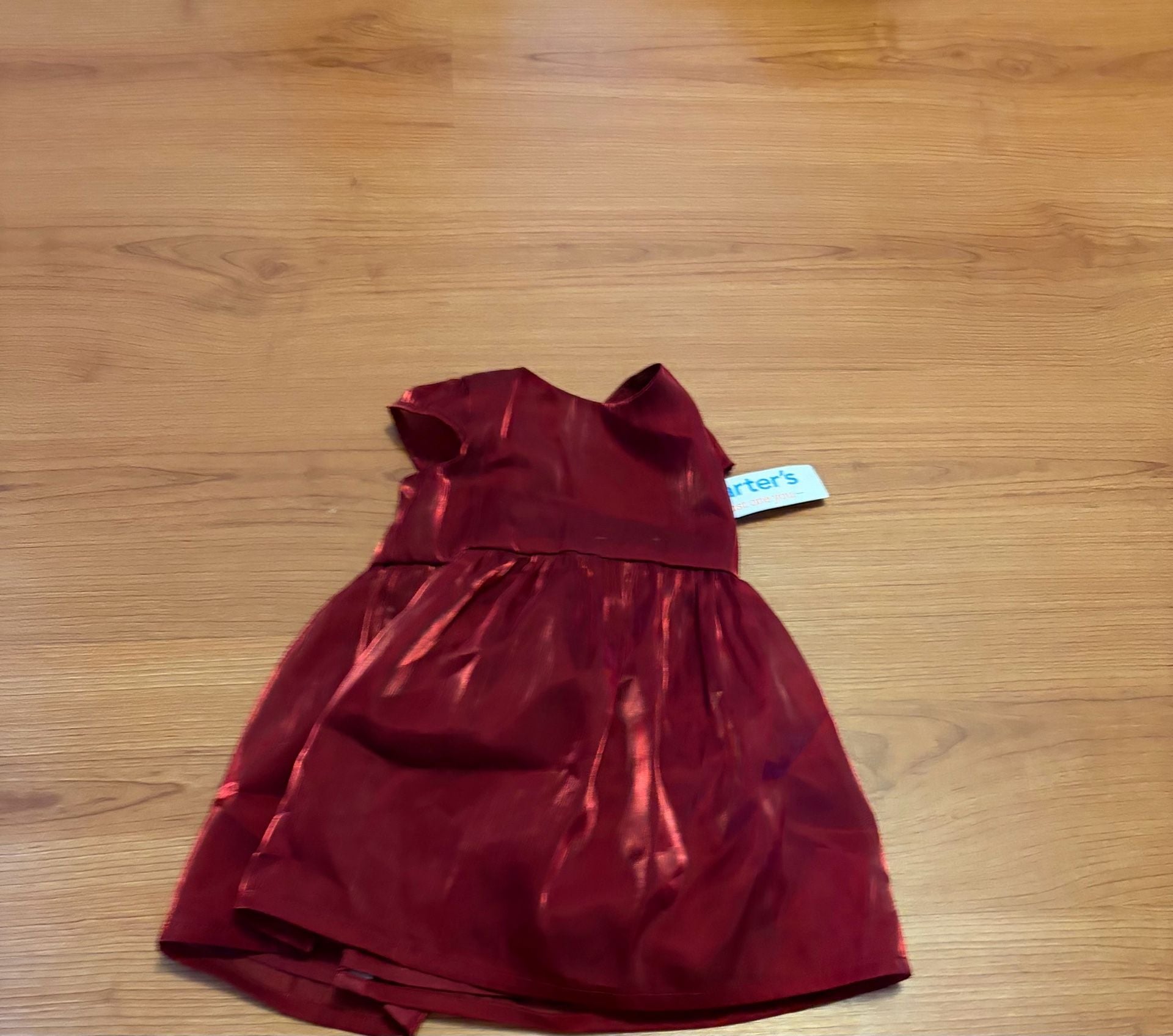 Carter's Just One You Dress Size 9M Red Metallic Holiday 1